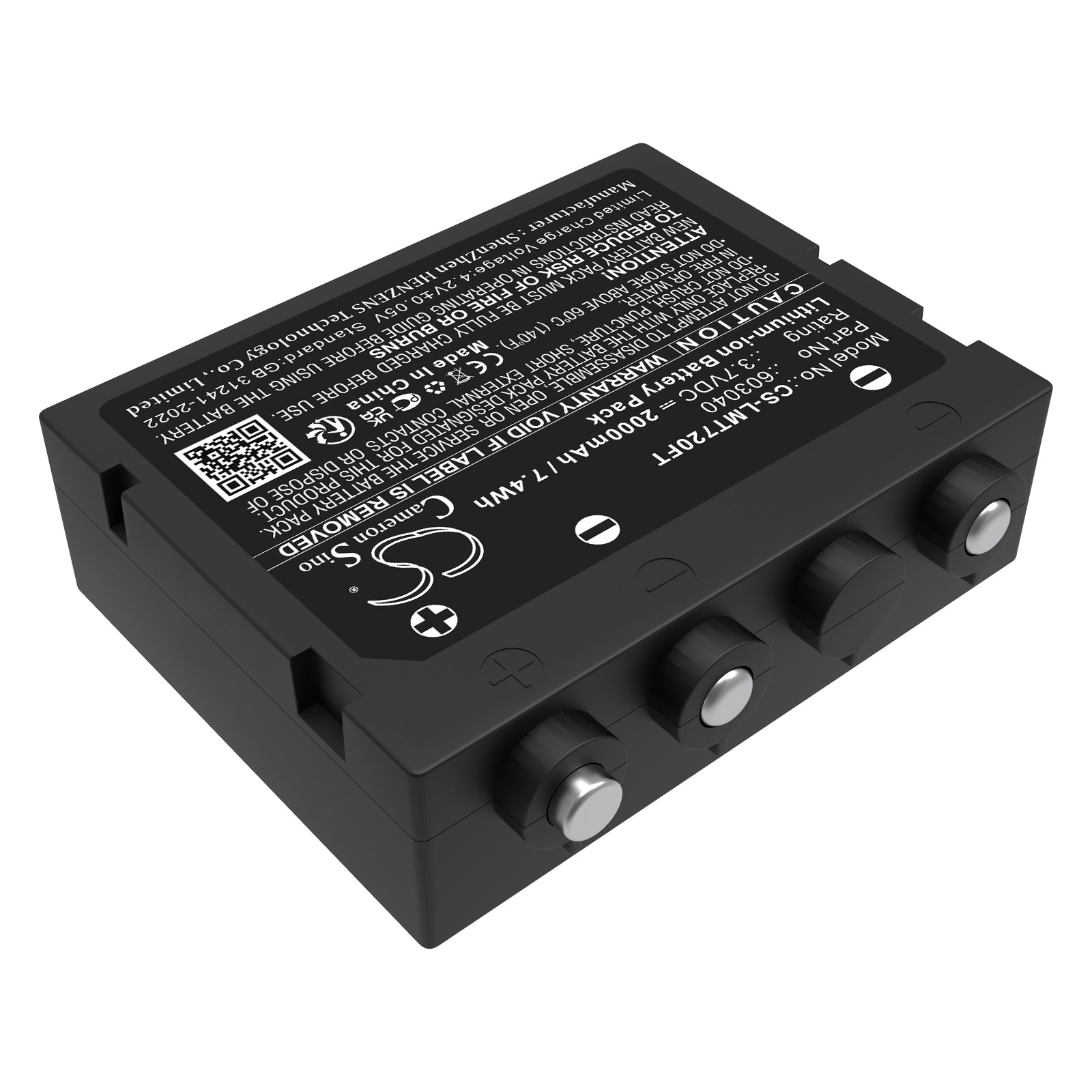 3.7V, Li-ion, 2000mAh, Battery fits Ledlenser H7 SE, H7R, 7.4Wh Flashlight Cameron Sino Technology Limited