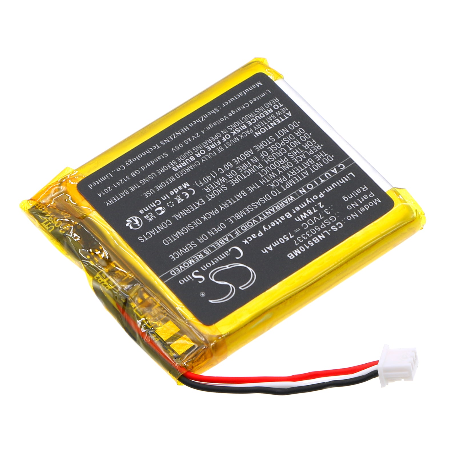 Li-Polymer, BabyPhone Battery fits Lionelo Babyline 5.1, 3.7V, 750mAh BabyPhone Cameron Sino Technology Limited
