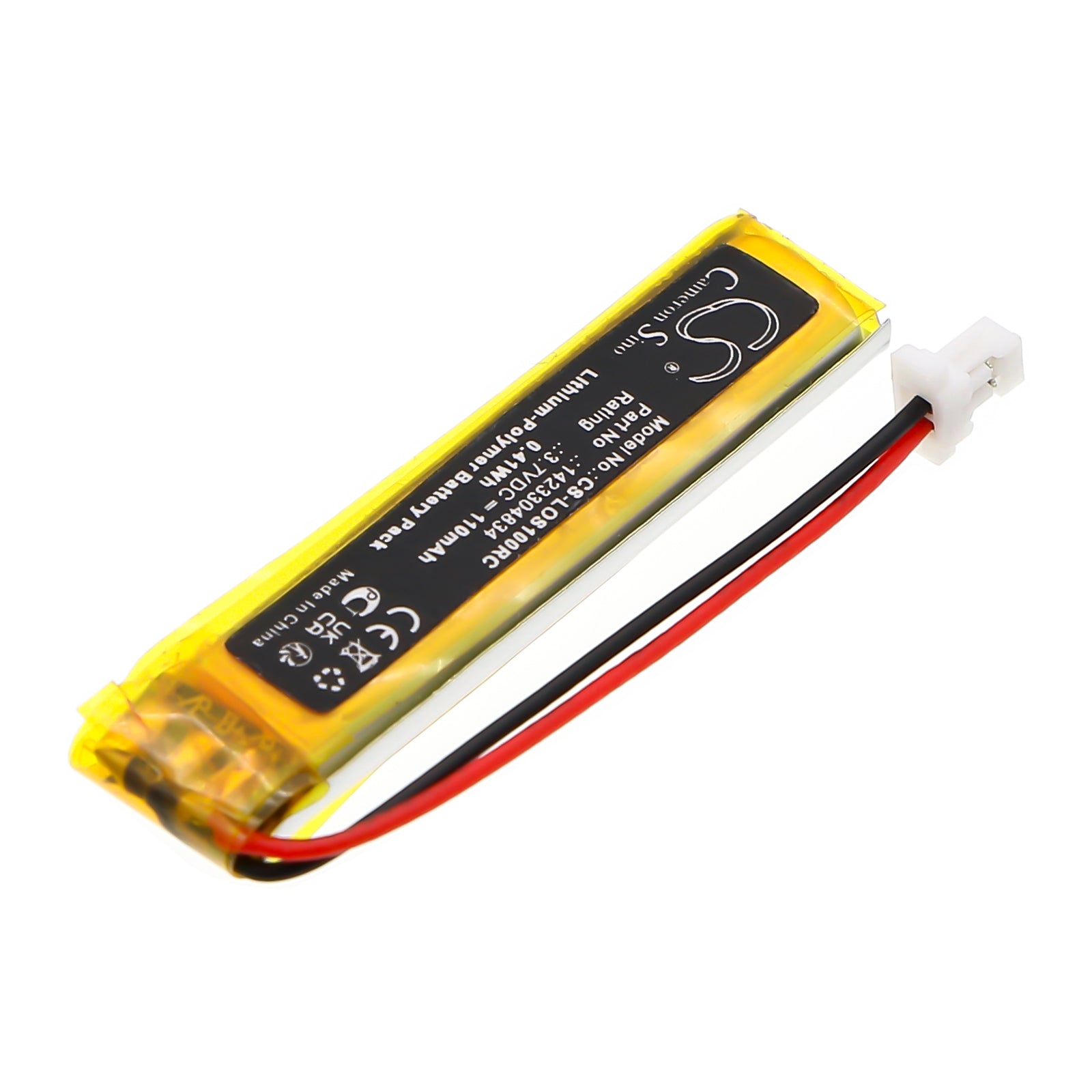 3.7V, Li-Polymer, 110mAh, Battery fits Logitech Spotlight Presentation Remote, 0.41Wh Remote Control Cameron Sino Technology Limited