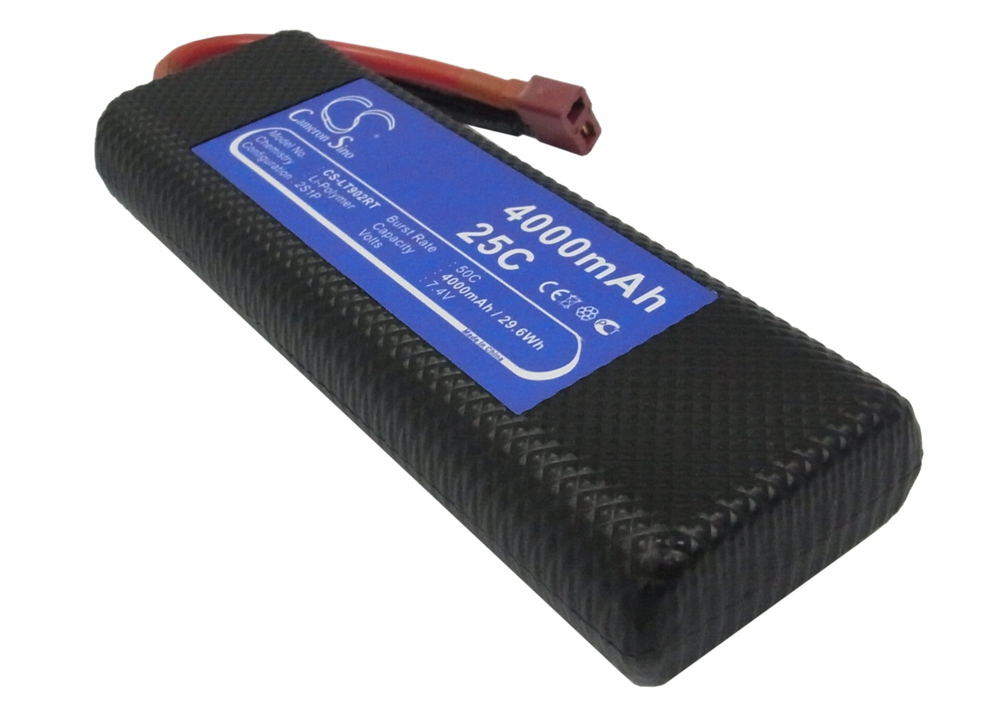 Li-Polymer, RC Battery fits Rc Cs-lt902rt, 7.4V, 4000mAh RC Cameron Sino Technology Limited