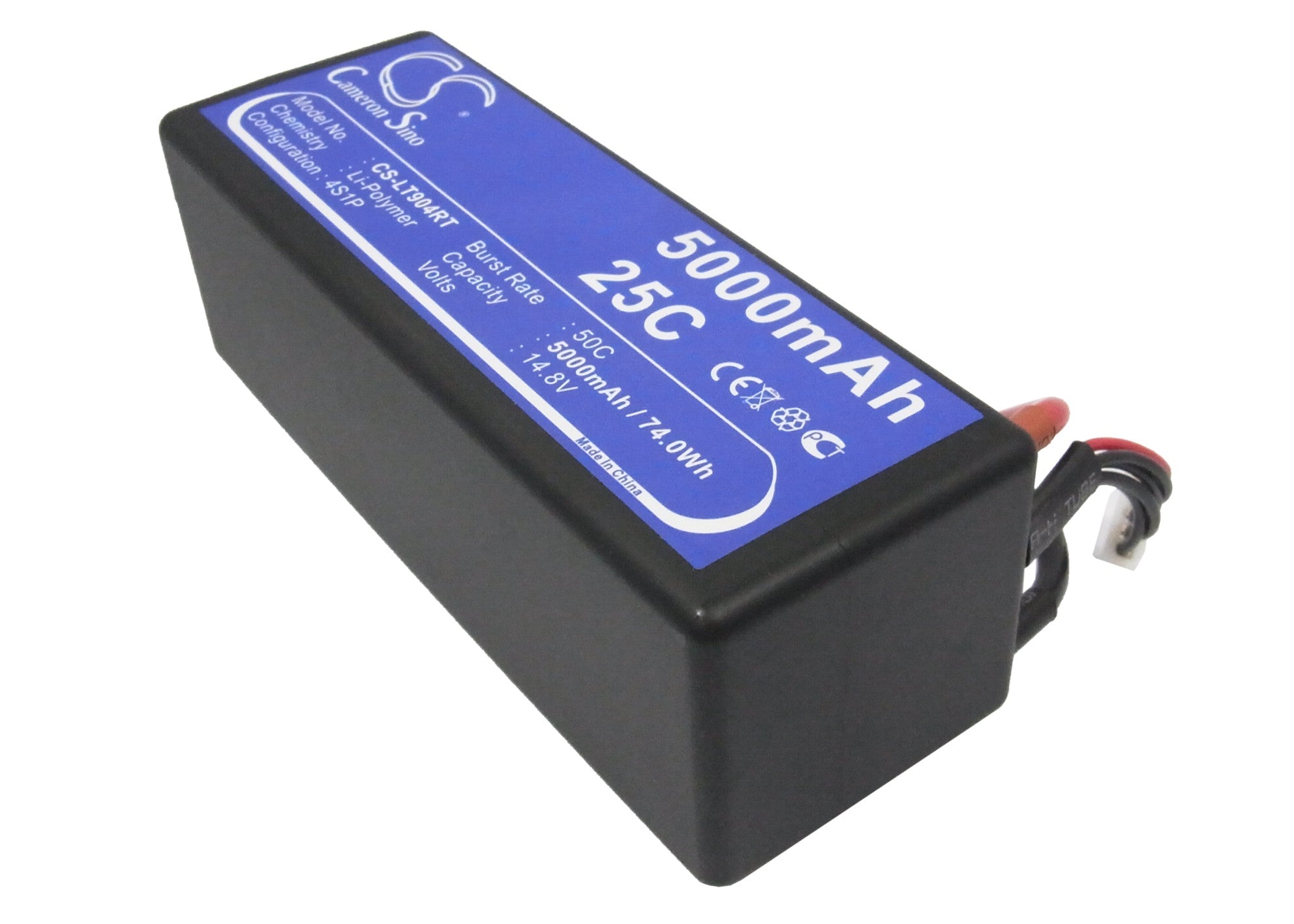 Li-Polymer, RC Battery fits Rc Cs-lt904rt, Rc Cs-lt904rt, 14.8V, 5000mAh RC Cameron Sino Technology Limited