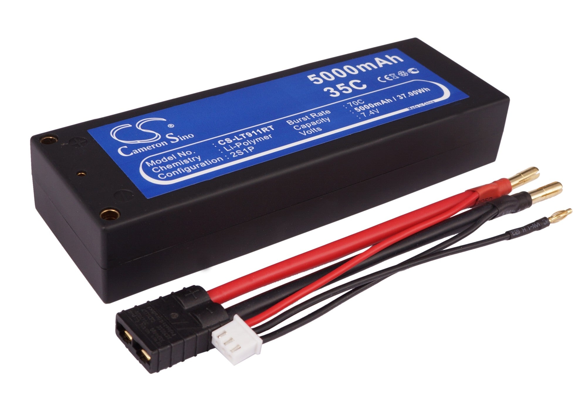 Li-Polymer, RC Battery fits Rc Cs-lt911rt 7.4V, 5000mAh RC Cameron Sino Technology Limited