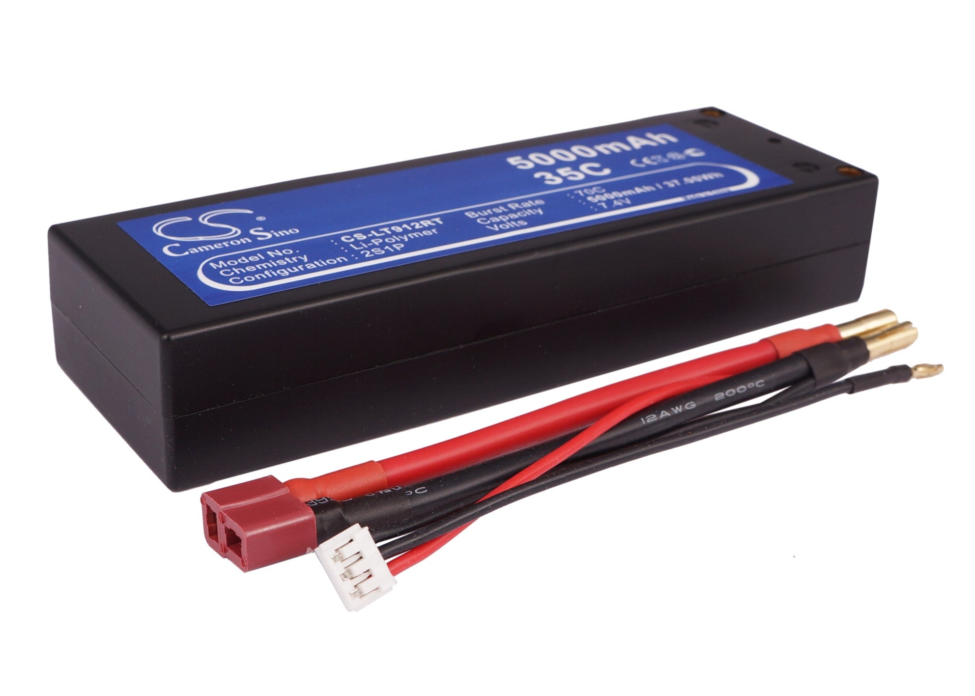 Li-Polymer, RC Battery fits Rc Cs-lt912rt, Rc Cs-lt912rt, 7.4V, 5000mAh RC Cameron Sino Technology Limited