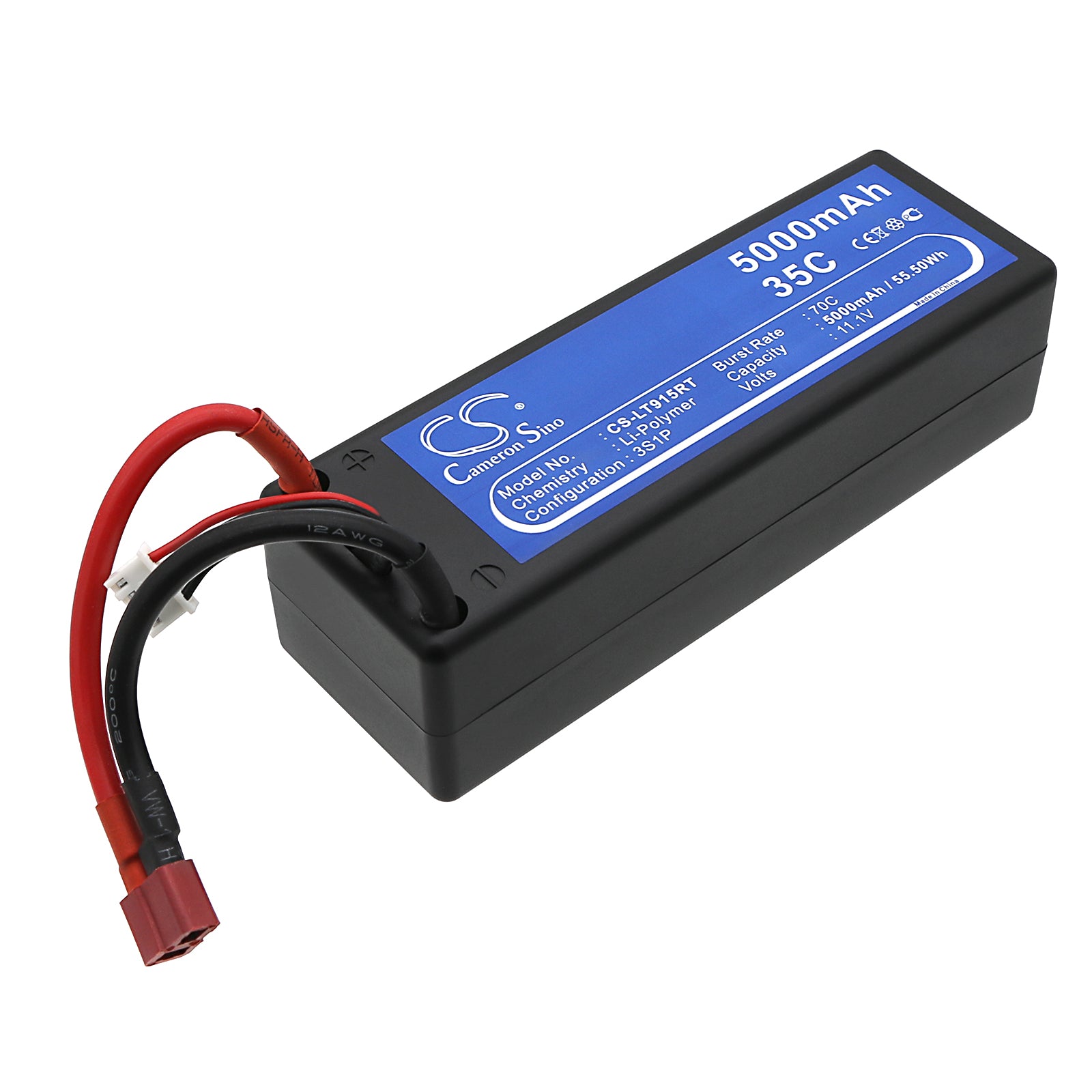 Li-Polymer, RC Battery fits Rc Cs-lt915rt, Rc Cs-lt915rt, 11.1V, 5000mAh RC Cameron Sino Technology Limited