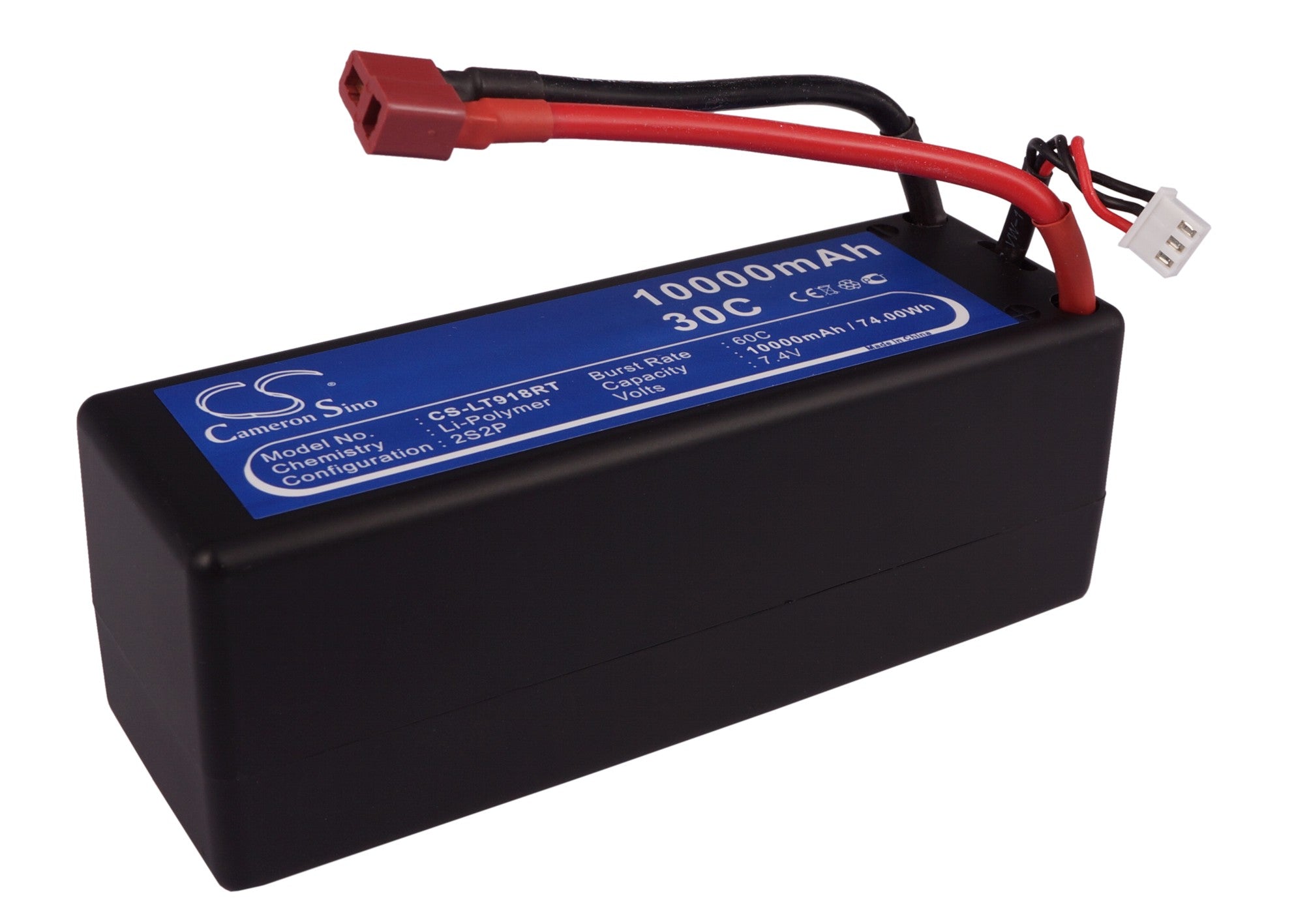 Li-Polymer, RC Battery fits Rc Cs-lt918rt, Rc Cs-lt918rt, 7.4V, 10000mAh RC Cameron Sino Technology Limited