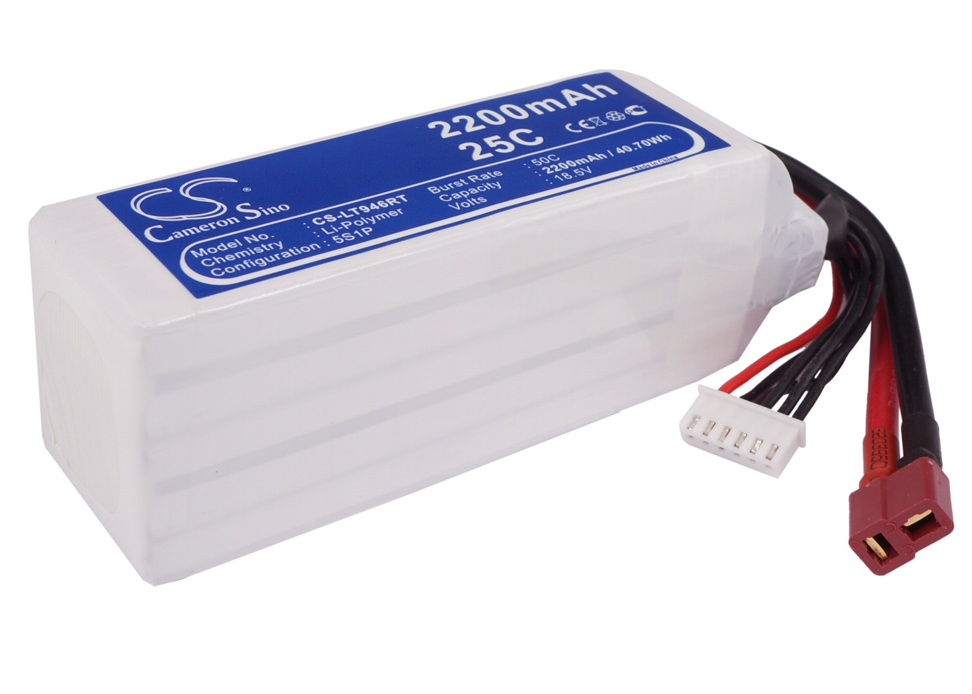 Li-Polymer, RC Battery fits Rc Cs-lt946rt, Rc Cs-lt946rt, 18.5V, 2200mAh RC Cameron Sino Technology Limited