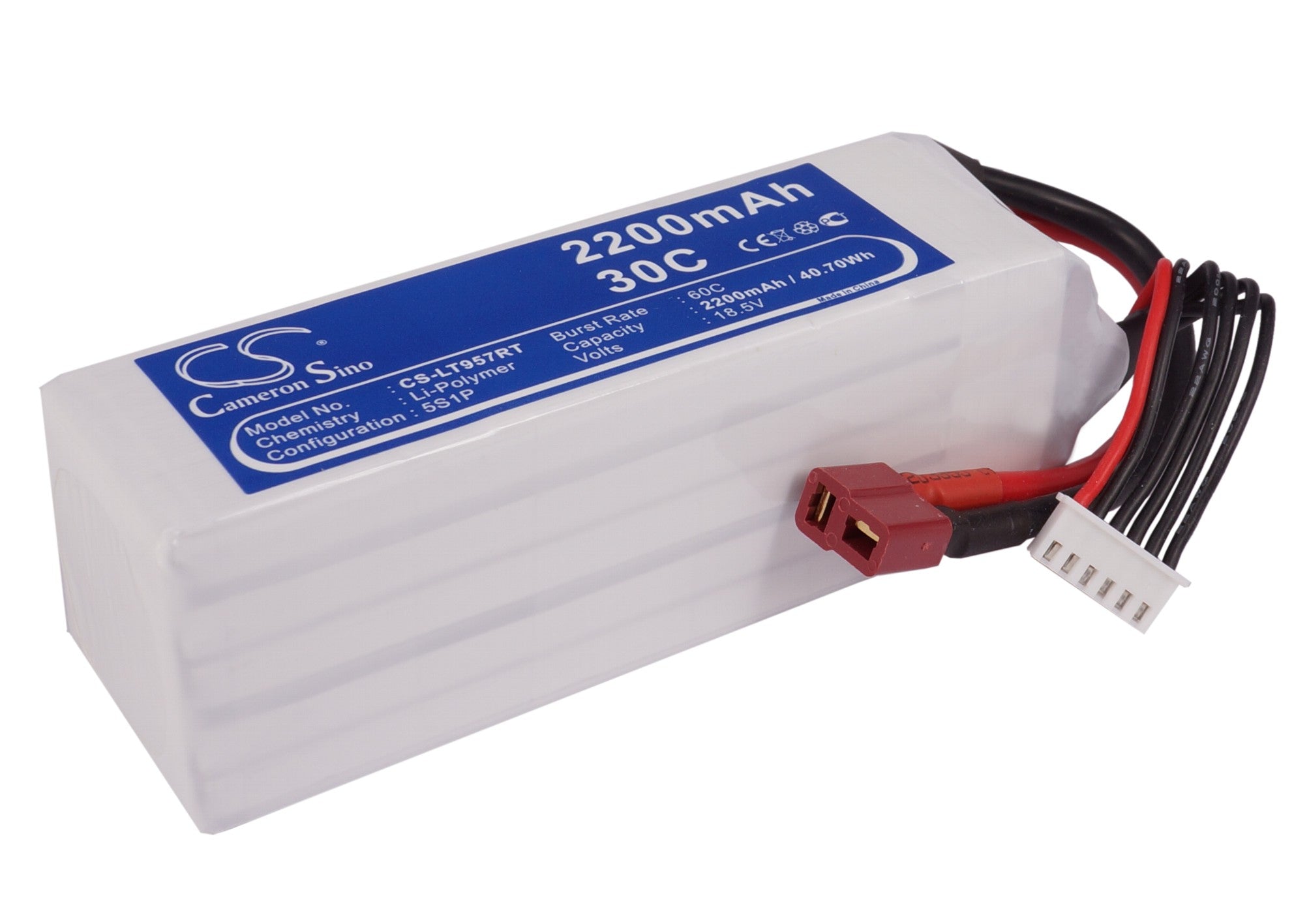 Li-Polymer, RC Battery fits Rc Cs-lt957rt, Rc Cs-lt957rt, 18.5V, 2200mAh RC Cameron Sino Technology Limited