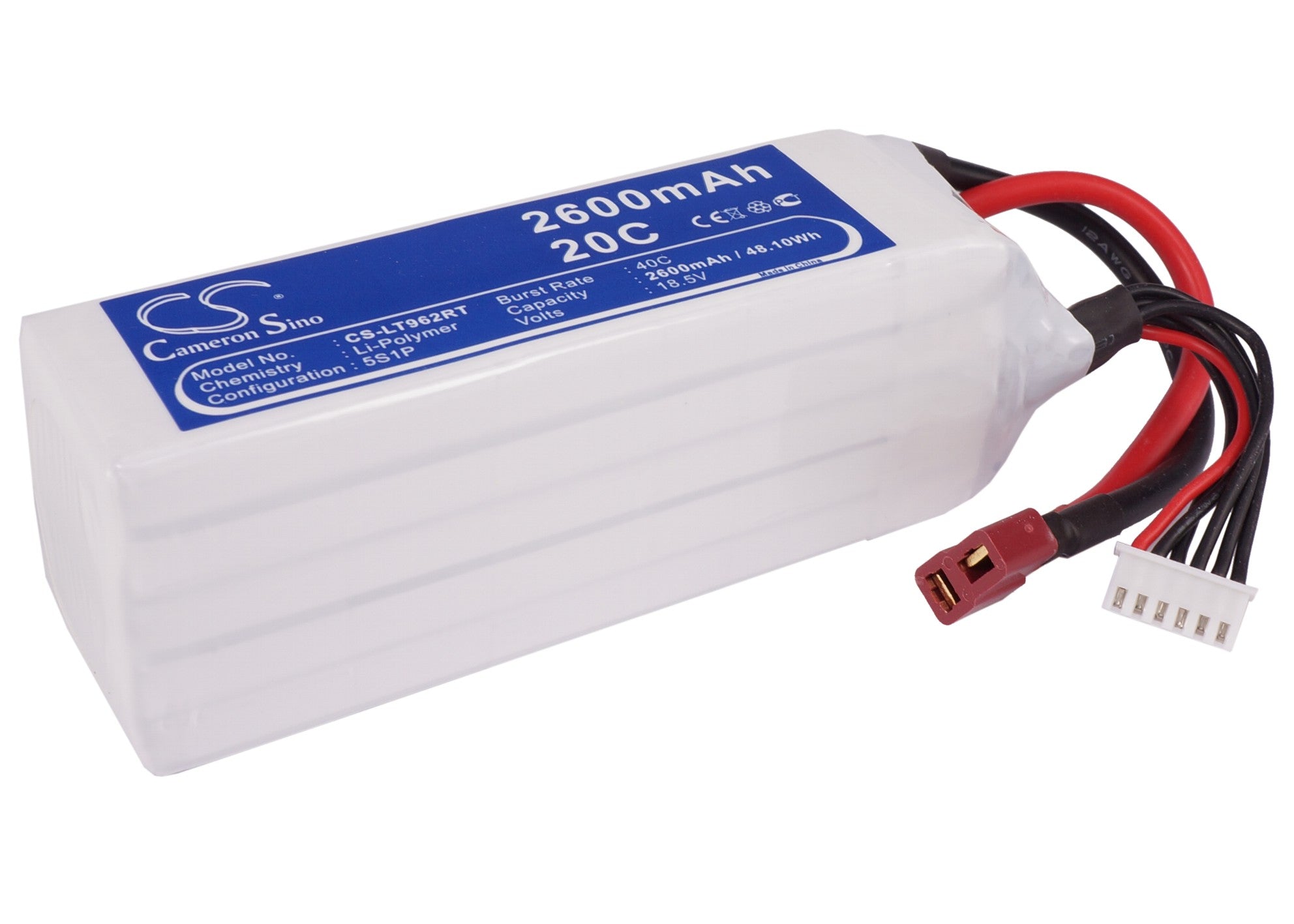 Li-Polymer, RC Battery fits Rc Cs-lt962rt, Rc Cs-lt962rt, 18.5V, 2600mAh RC Cameron Sino Technology Limited