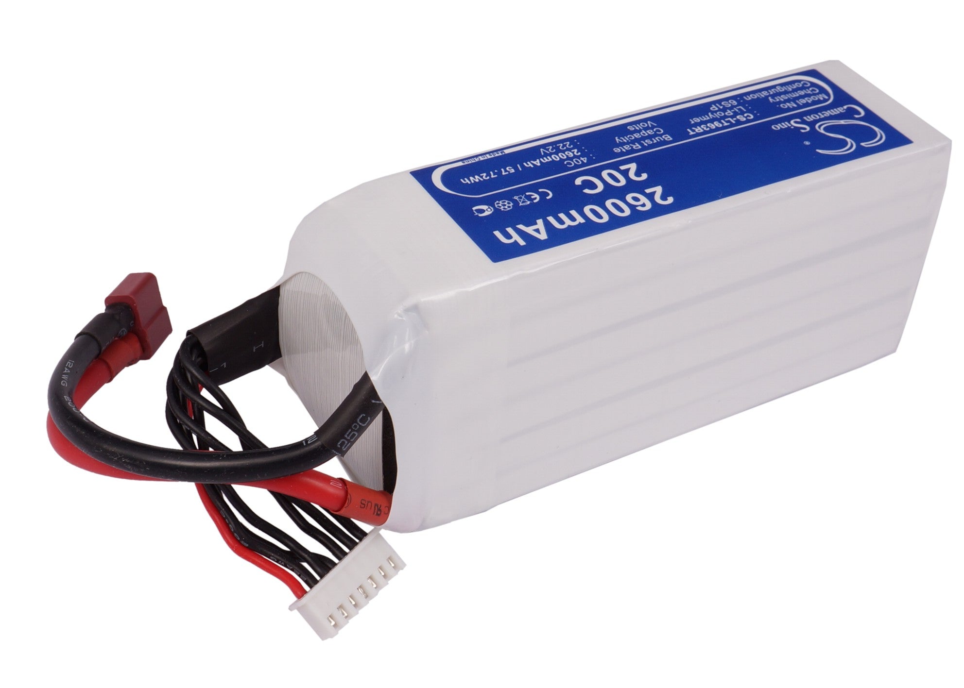 Li-Polymer, RC Battery fits Rc Cs-lt963rt, Rc Cs-lt963rt, 22.2V, 2600mAh RC Cameron Sino Technology Limited