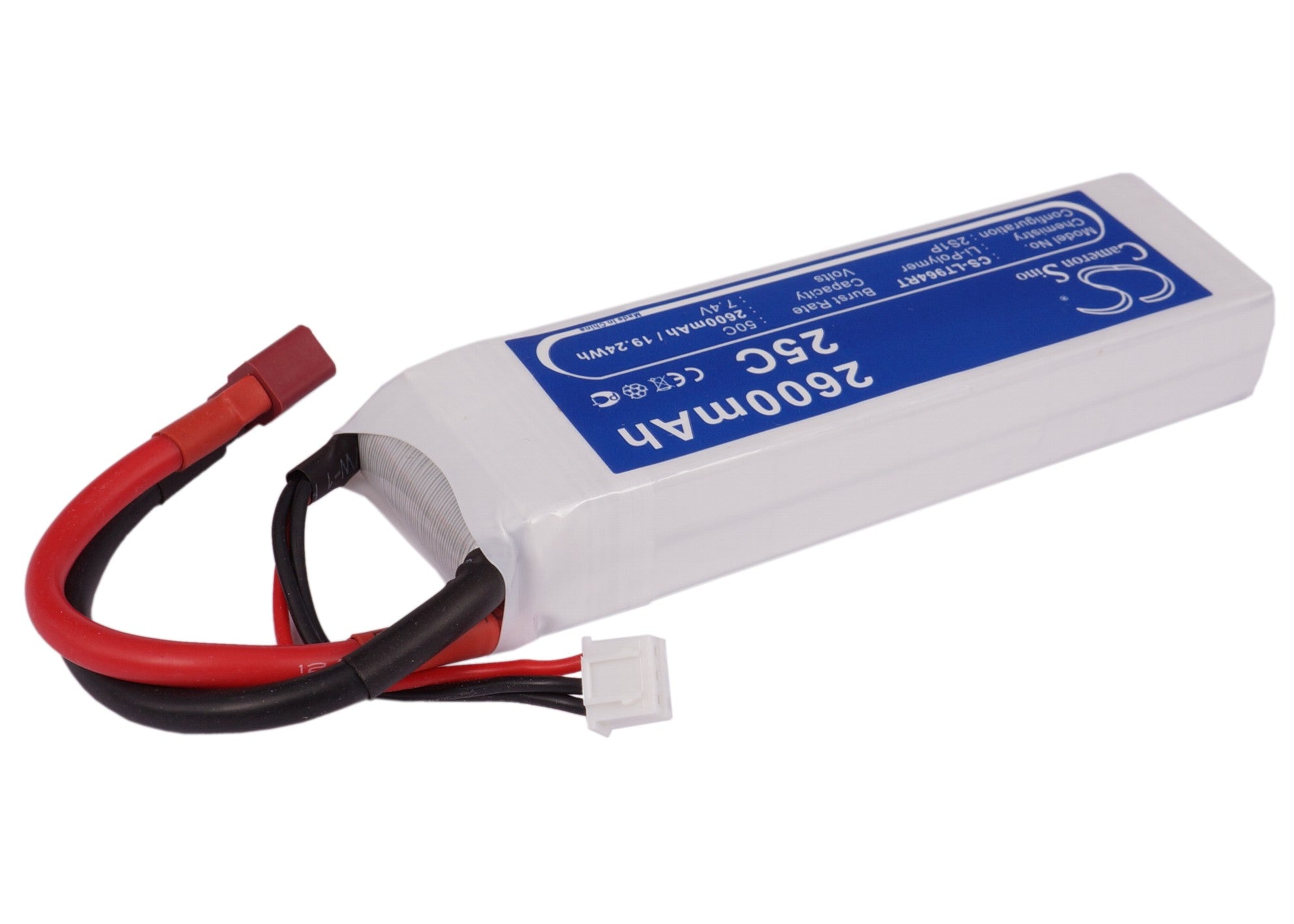 Li-Polymer, RC Battery fits Rc Cs-lt964rt, Rc Cs-lt964rt, 7.4V, 2600mAh RC Cameron Sino Technology Limited