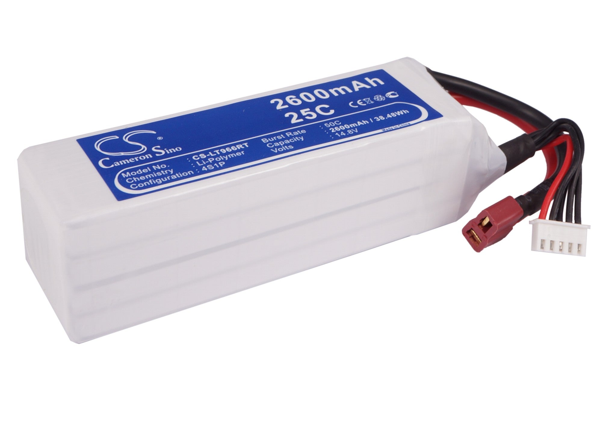 Li-Polymer, RC Battery fits Rc Cs-lt966rt, Rc Cs-lt966rt, 14.8V, 2600mAh RC Cameron Sino Technology Limited