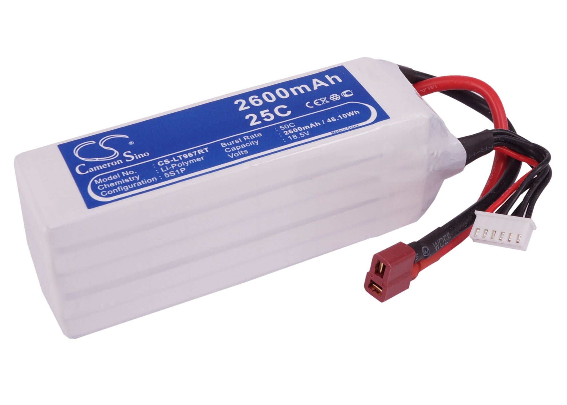 Li-Polymer, RC Battery fits Rc Cs-lt967rt, Rc Cs-lt967rt, 18.5V, 2600mAh RC Cameron Sino Technology Limited