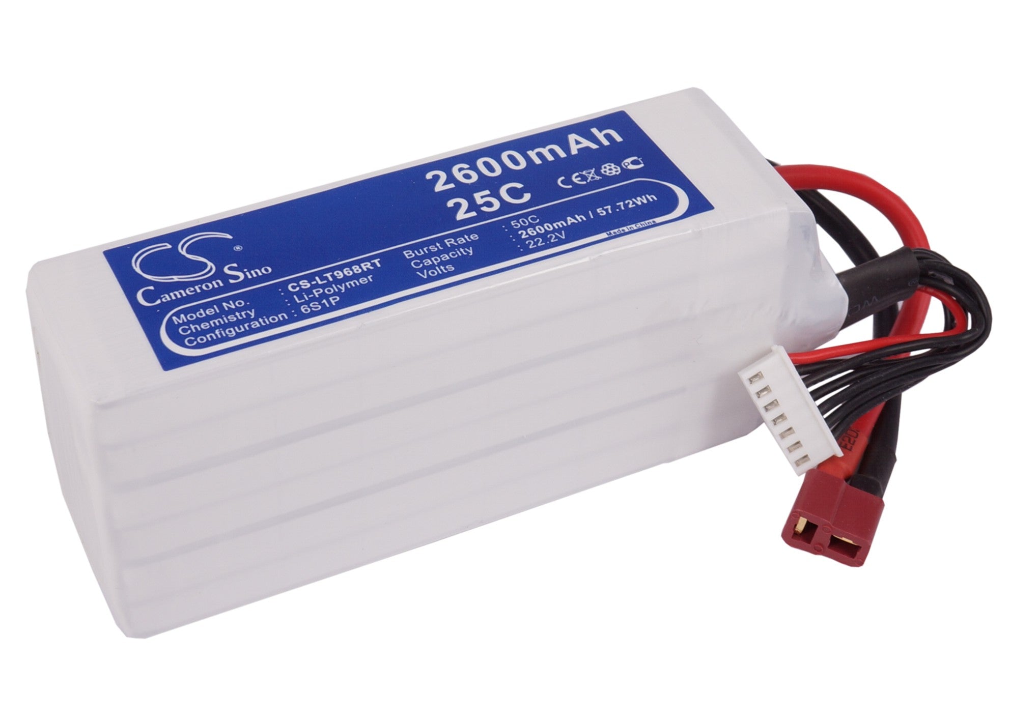 Li-Polymer, RC Battery fits Rc Cs-lt968rt, Rc Cs-lt968rt, 22.2V, 2600mAh RC Cameron Sino Technology Limited