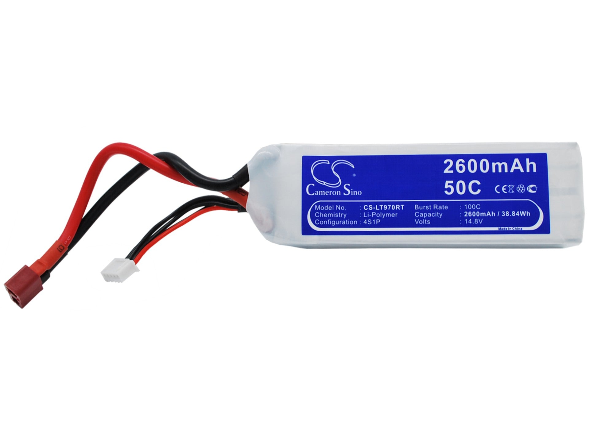 Li-Polymer, RC Battery fits Rc Cs-lt970rt, Rc Cs-lt970rt, 14.8V, 2600mAh RC Cameron Sino Technology Limited