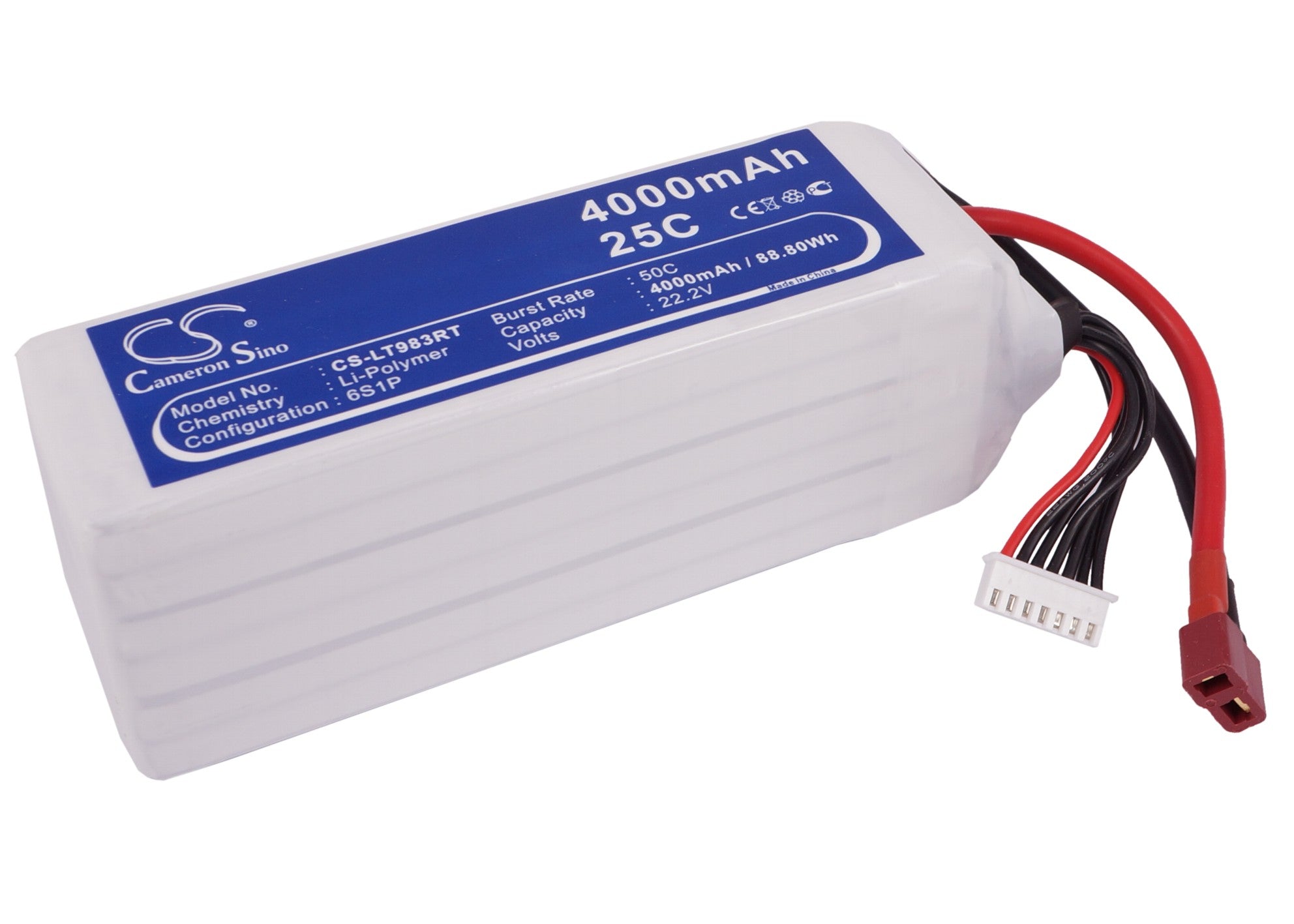 Li-Polymer, RC Battery fits Rc Cs-lt983rt, Rc Cs-lt983rt, 22.2V, 4000mAh RC Cameron Sino Technology Limited