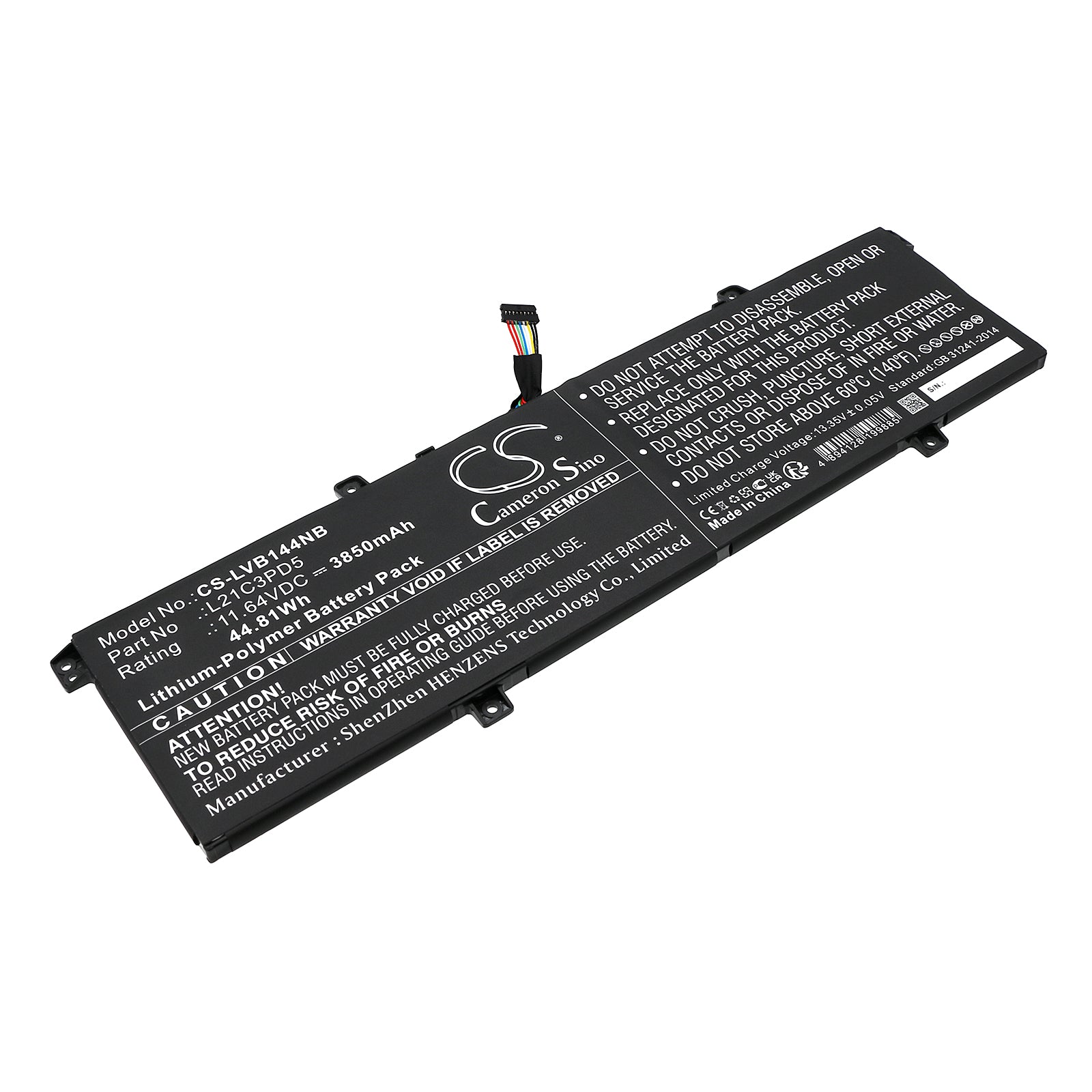 Li-Polymer, Notebook, Laptop Battery fits Lenovo Thinkbook 14 G4 Iap 21cx000dad, Thinkbook 14 G4 Iap 21cx000dck, 11.64V, 3850mAh Notebook, Laptop Cameron Sino Technology Limited