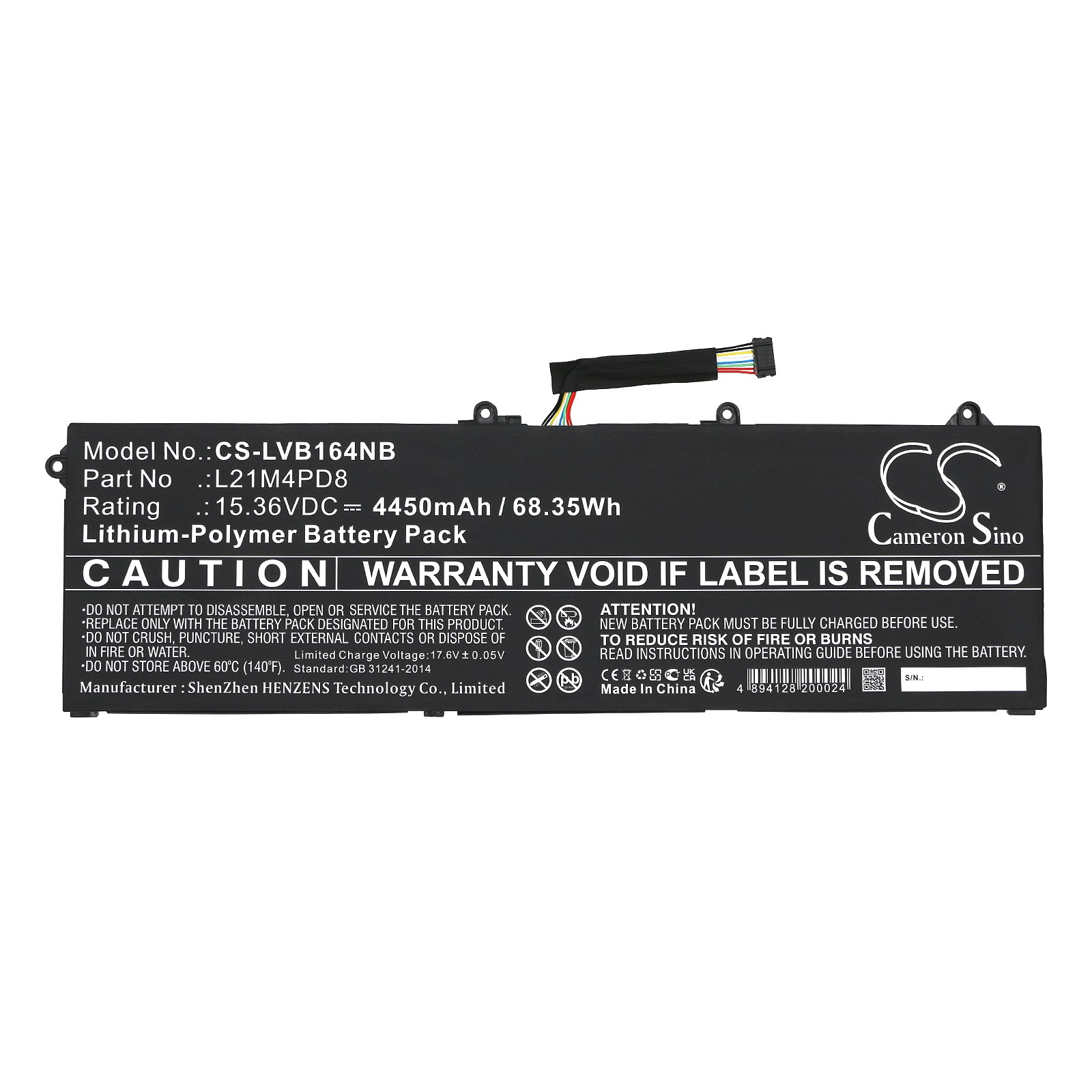 Li-Polymer, Notebook, Laptop Battery fits Lenovo Thinkbook 16 G4 Ara 21d10003kr, Thinkbook 16 G4 Ara 21d10012kr, 15.36V, 4450mAh Notebook, Laptop Cameron Sino Technology Limited