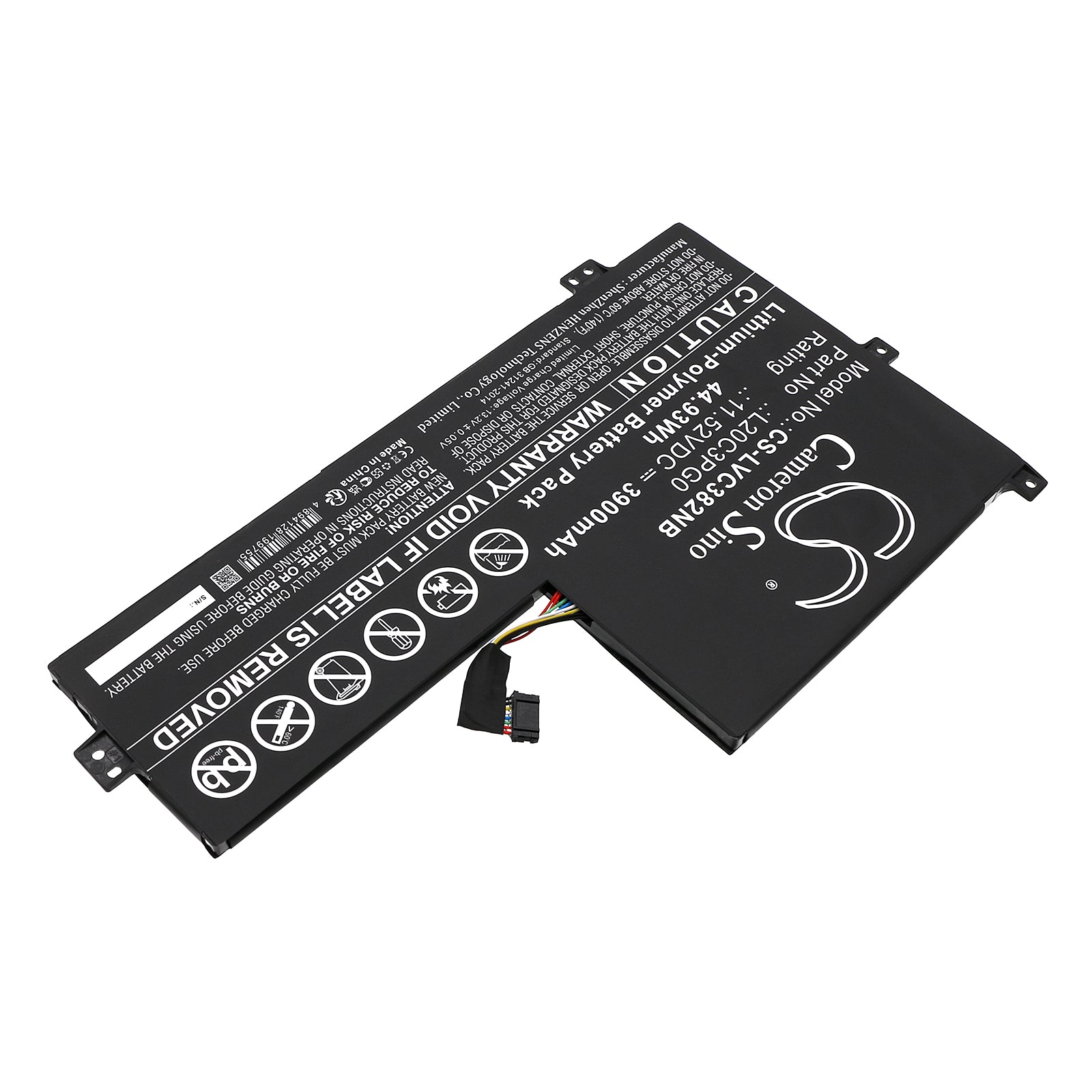 Li-Polymer, Notebook, Laptop Battery fits Lenovo 100e Chromebook Gen 3 82uy0001, 100e Chromebook Gen 3 82uy0002, 11.52V, 3900mAh Notebook, Laptop Cameron Sino Technology Limited