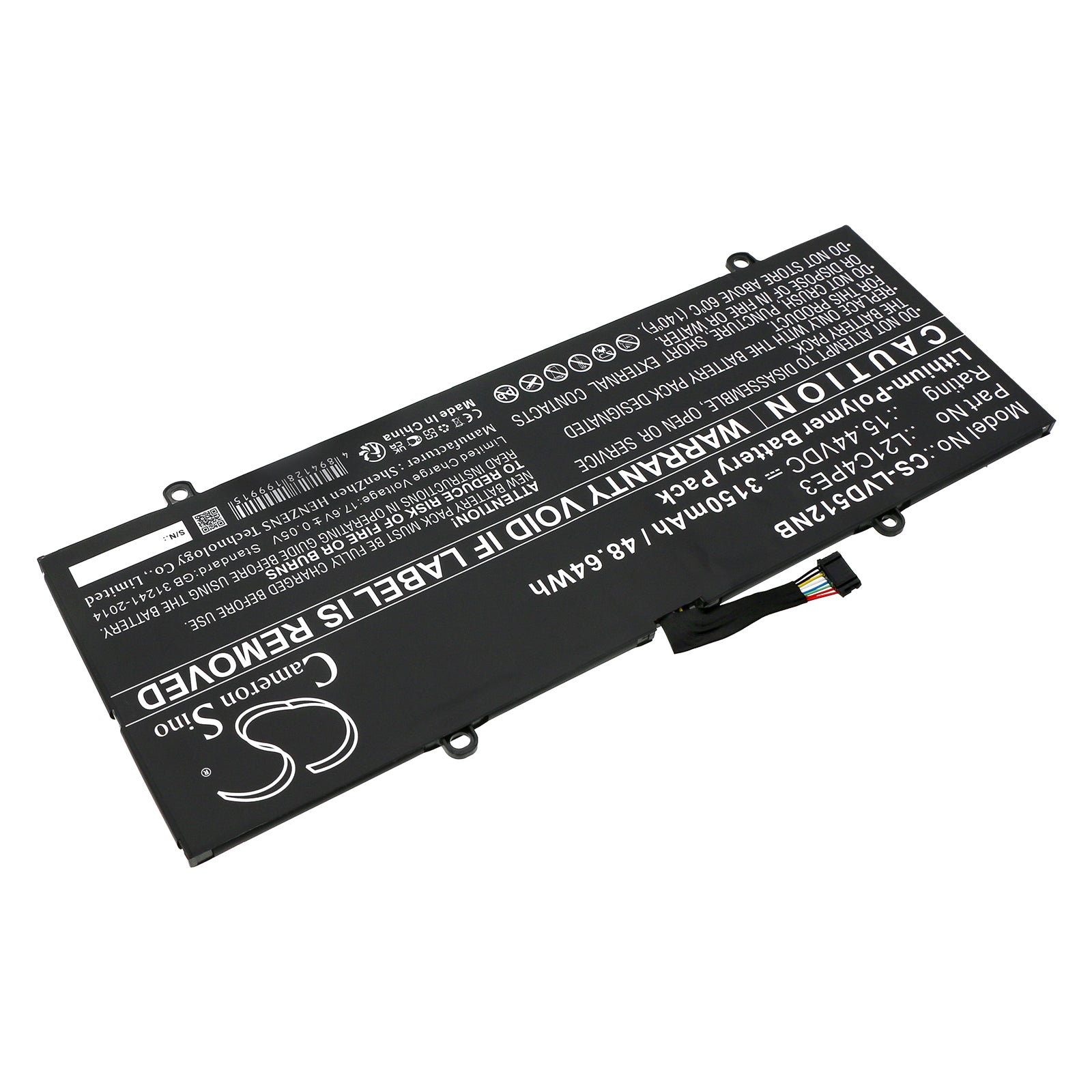 Li-Polymer, Notebook, Laptop Battery fits Lenovo Ideapad Duet 5 12iau7 82tq0002, Ideapad Duet 5 12iau7 82tq0006, 15.44V, 3150mAh Notebook, Laptop Cameron Sino Technology Limited