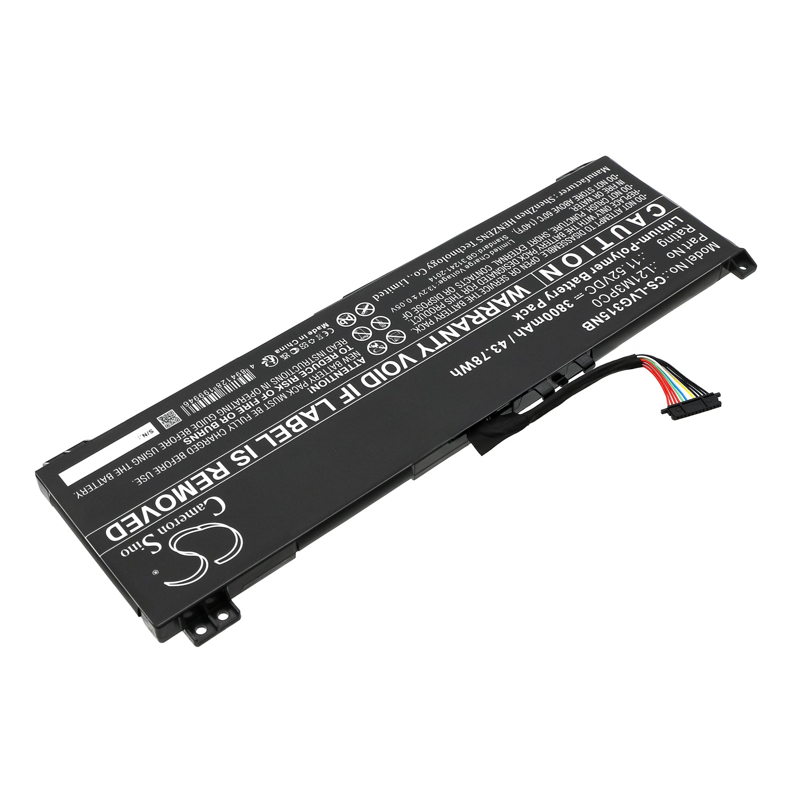 Li-Polymer, Notebook, Laptop Battery fits Lenovo Ideapad Gaming 3 15arh7 82sb00, Ideapad Gaming 3 15arh7 82sb00, 11.52V, 3800mAh Notebook, Laptop Cameron Sino Technology Limited