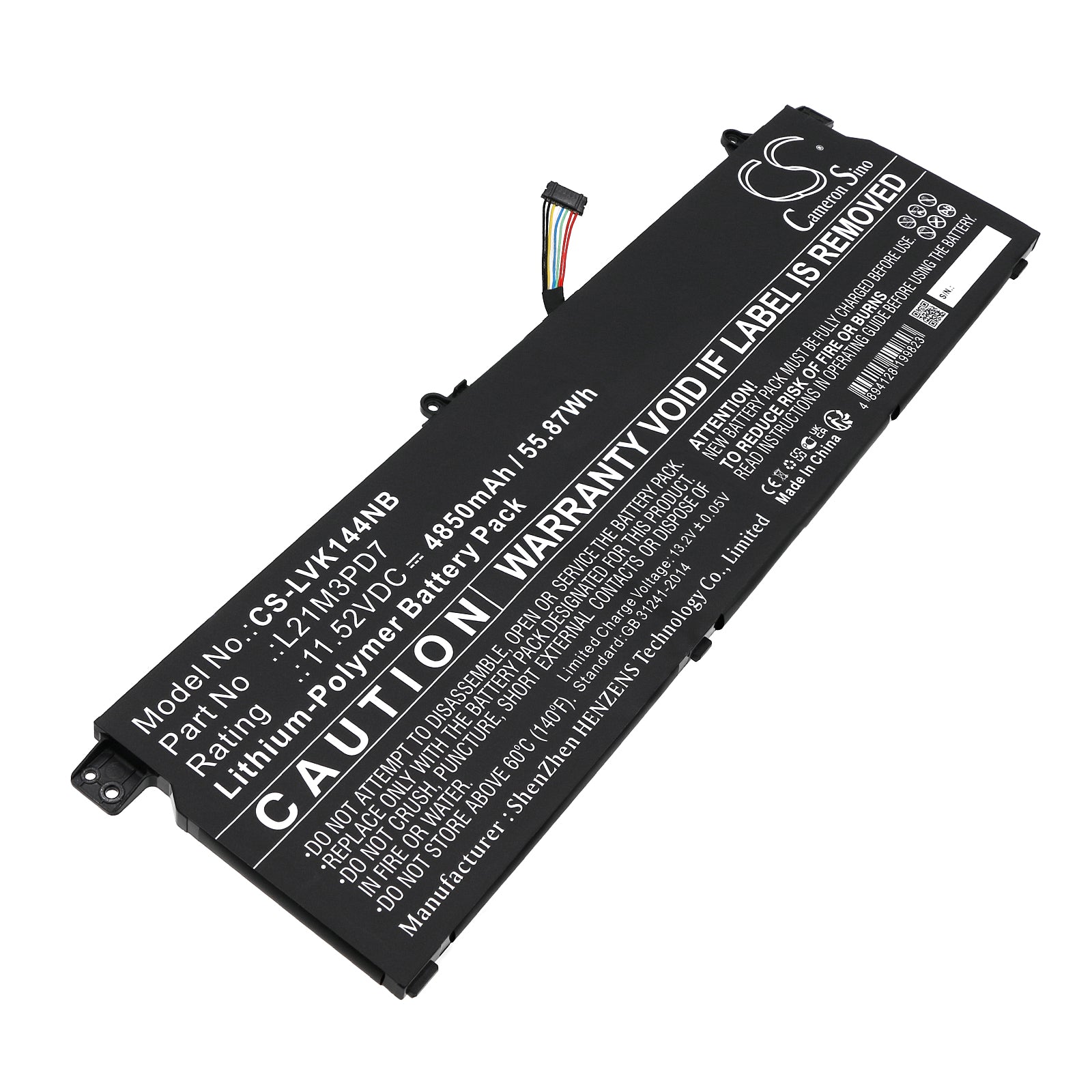 Li-Polymer, Notebook, Laptop Battery fits Lenovo 21cy0037sa, Thinkbook 14 G4+iap, 11.52V, 4850mAh Notebook, Laptop Cameron Sino Technology Limited