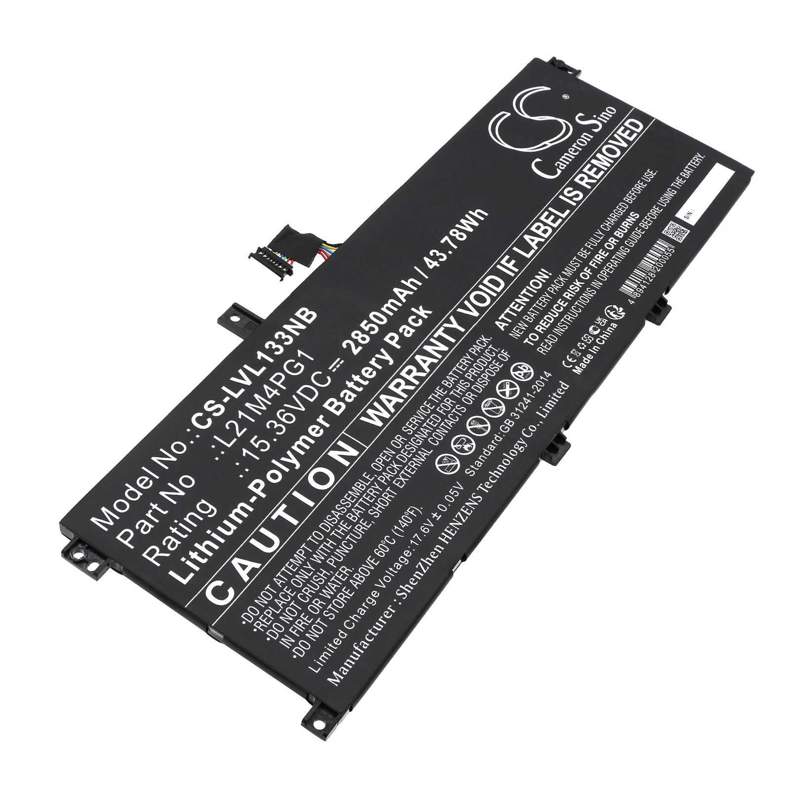 Li-Polymer, Notebook, Laptop Battery fits Lenovo Thinkpad L13 Gen 3 21b3004kmy, Thinkpad L13 Gen 3 21b3004weq, 15.36V, 2850mAh Notebook, Laptop Cameron Sino Technology Limited