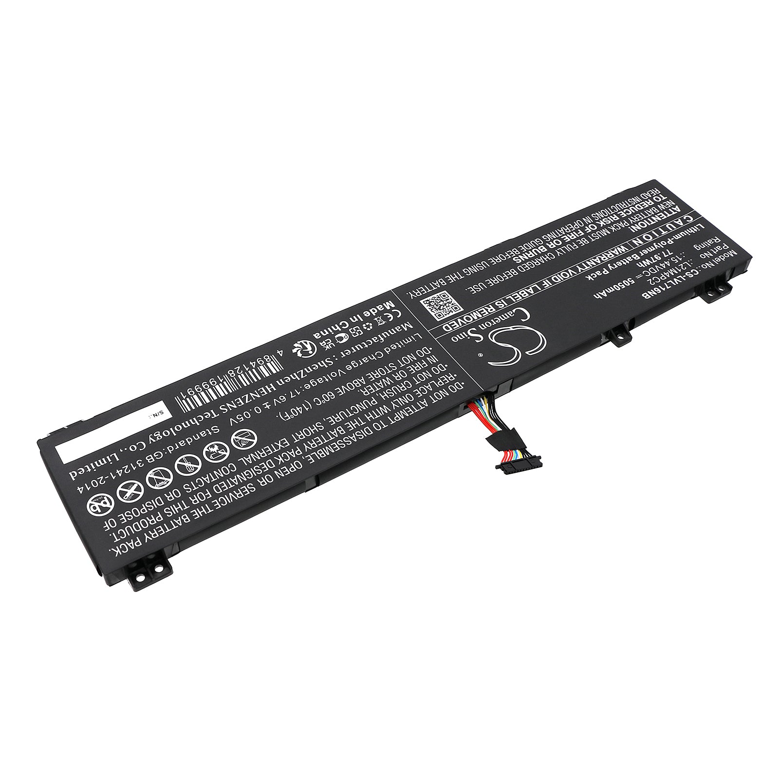Li-Polymer, Notebook, Laptop Battery fits Lenovo Legion 7 16arha7 82uh0000us, Legion 7 16arha7 82uh0004uk, 15.44V, 5050mAh Notebook, Laptop Cameron Sino Technology Limited