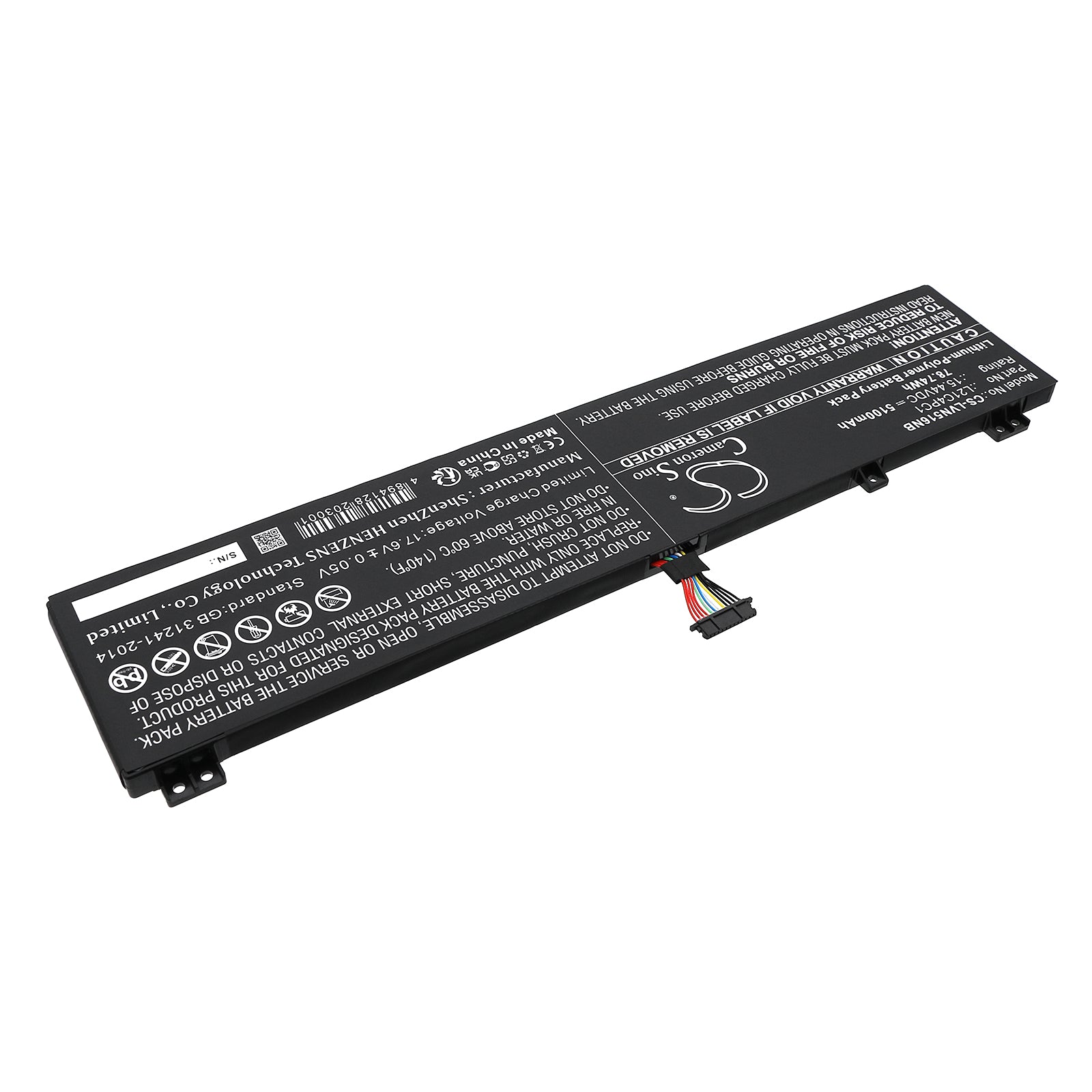 Li-Polymer, Notebook, Laptop Battery fits Lenovo Legion 5 15arh7h 82rd0002sb, Legion 5 15arh7h 82rd000huk, 15.44V, 5100mAh Notebook, Laptop Cameron Sino Technology Limited