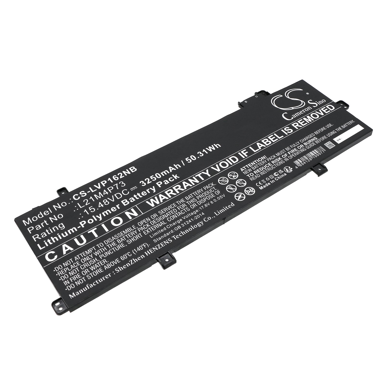 Li-Polymer, Notebook, Laptop Battery fits Lenovo Thinkpad P16s Gen 1(amd)21ck00, Thinkpad P16s Gen 1(amd)21ck00, 15.48V, 3250mAh Notebook, Laptop Cameron Sino Technology Limited
