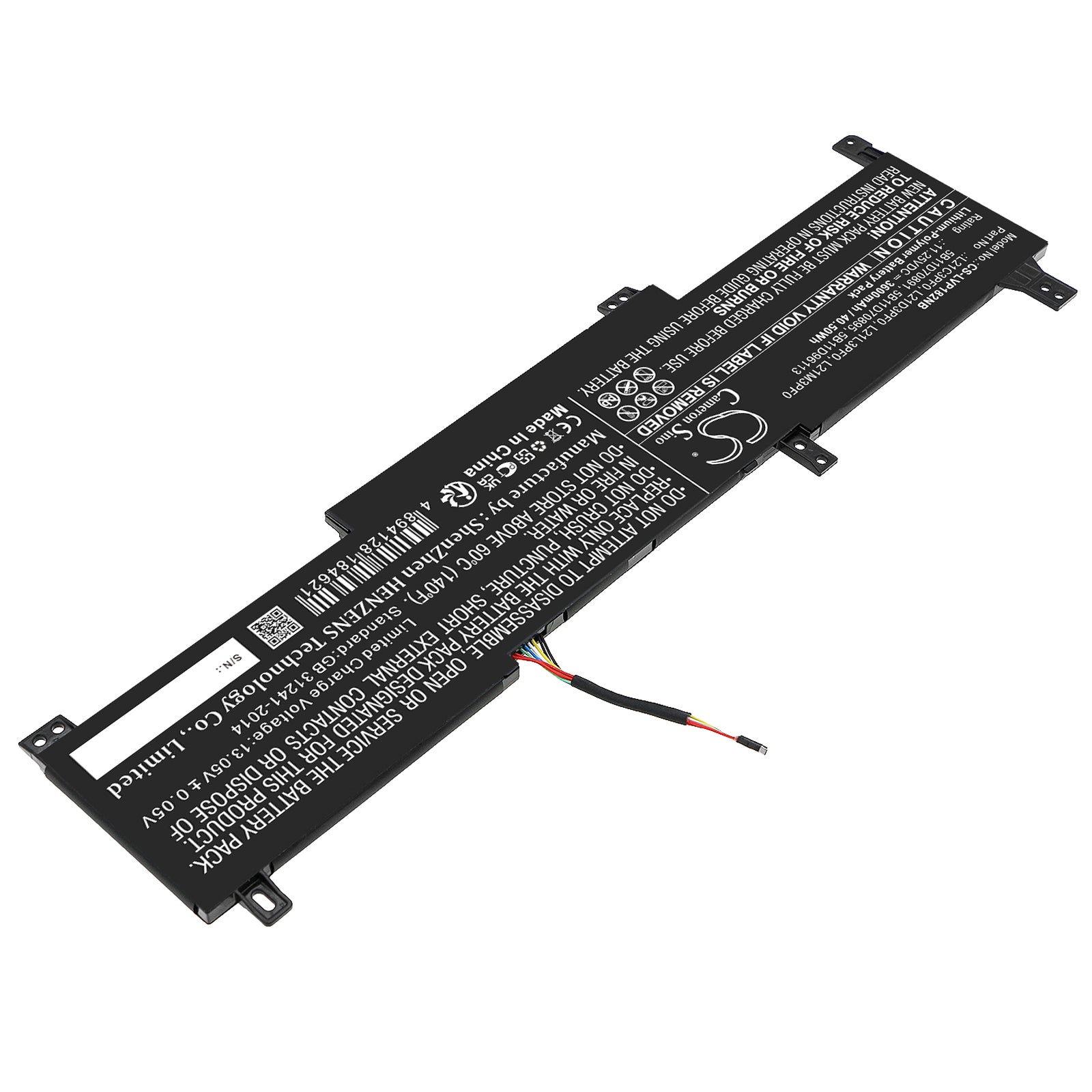 Li-Polymer, Notebook, Laptop Battery fits Lenovo Ideapad 1 14ada7-82r0001nmj, Ideapad 1 14ada7-82r00057lm, 11.25V, 3600mAh Notebook, Laptop Cameron Sino Technology Limited
