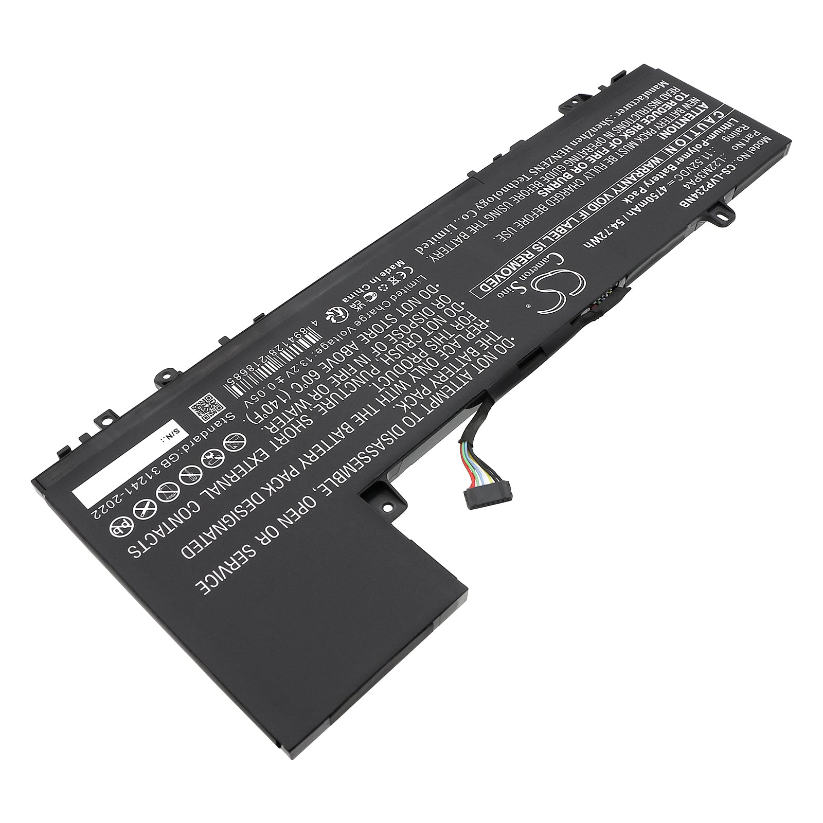 11.52V, Li-Polymer, 4750mAh, Battery fits Lenovo IdeaPad Slim 5 14ABR8 82XE0001RK, IdeaPad Slim 5 14ABR8 82XE0002RK, 54.72Wh Notebook, Laptop Cameron Sino Technology Limited