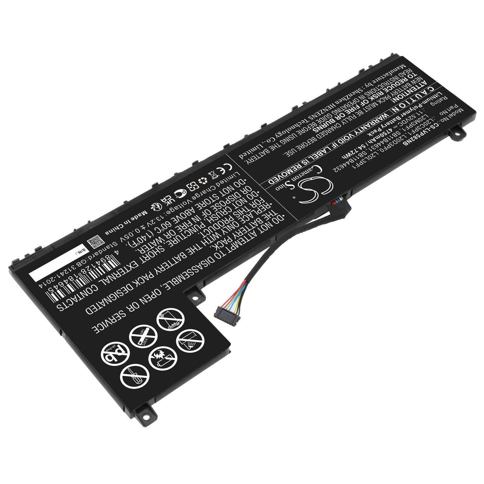 Li-Polymer, Notebook, Laptop Battery fits Lenovo Ideapad 5 Pro 14acn6 82l50098t, Ideapad 5 Pro 14acn6 82l7000tr, 11.52V, 4750mAh Notebook, Laptop Cameron Sino Technology Limited