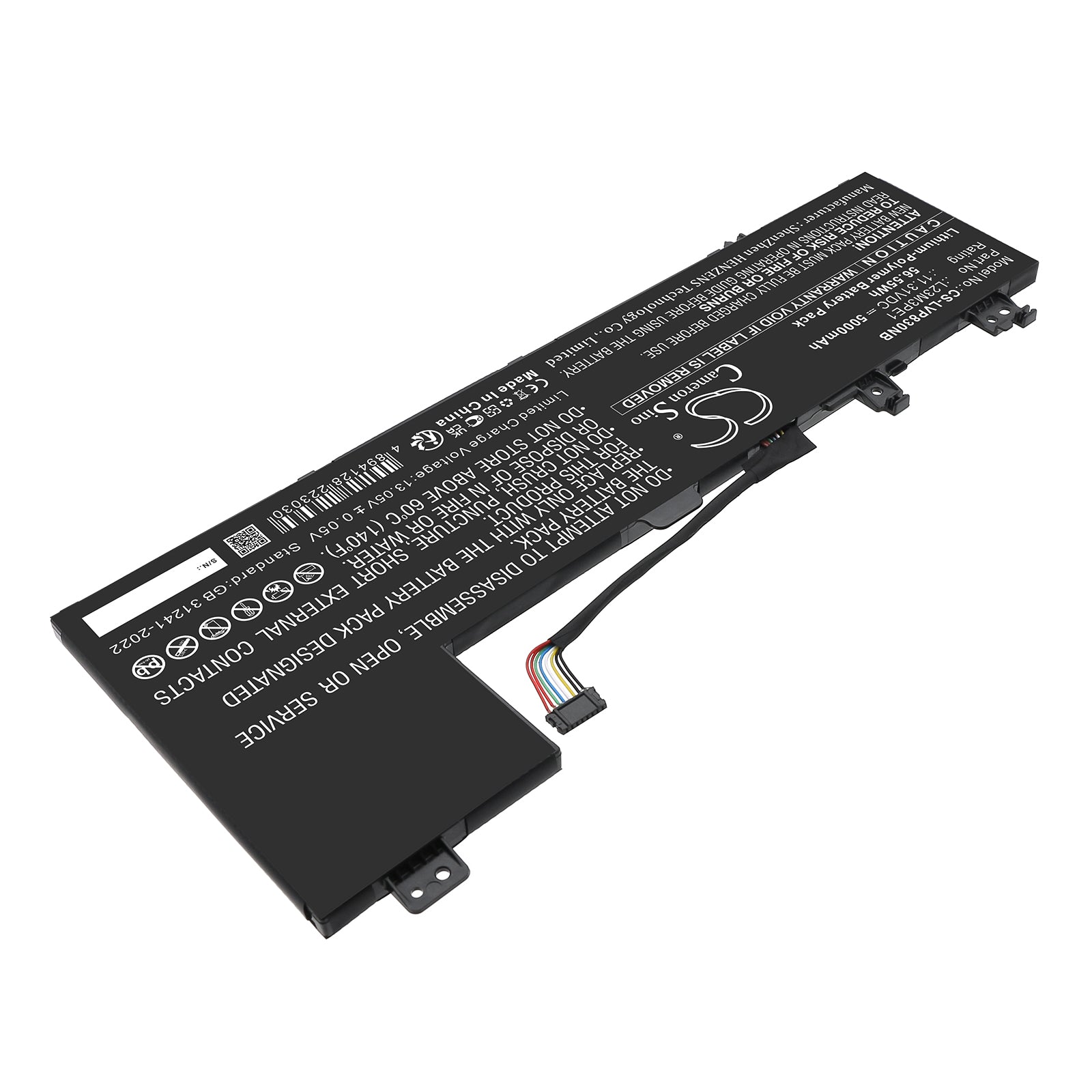 11.31V, Li-Polymer, 5000mAh, Battery fits Lenovo 83DR0000SB, 83DR0002US, 56.55Wh Notebook, Laptop Cameron Sino Technology Limited