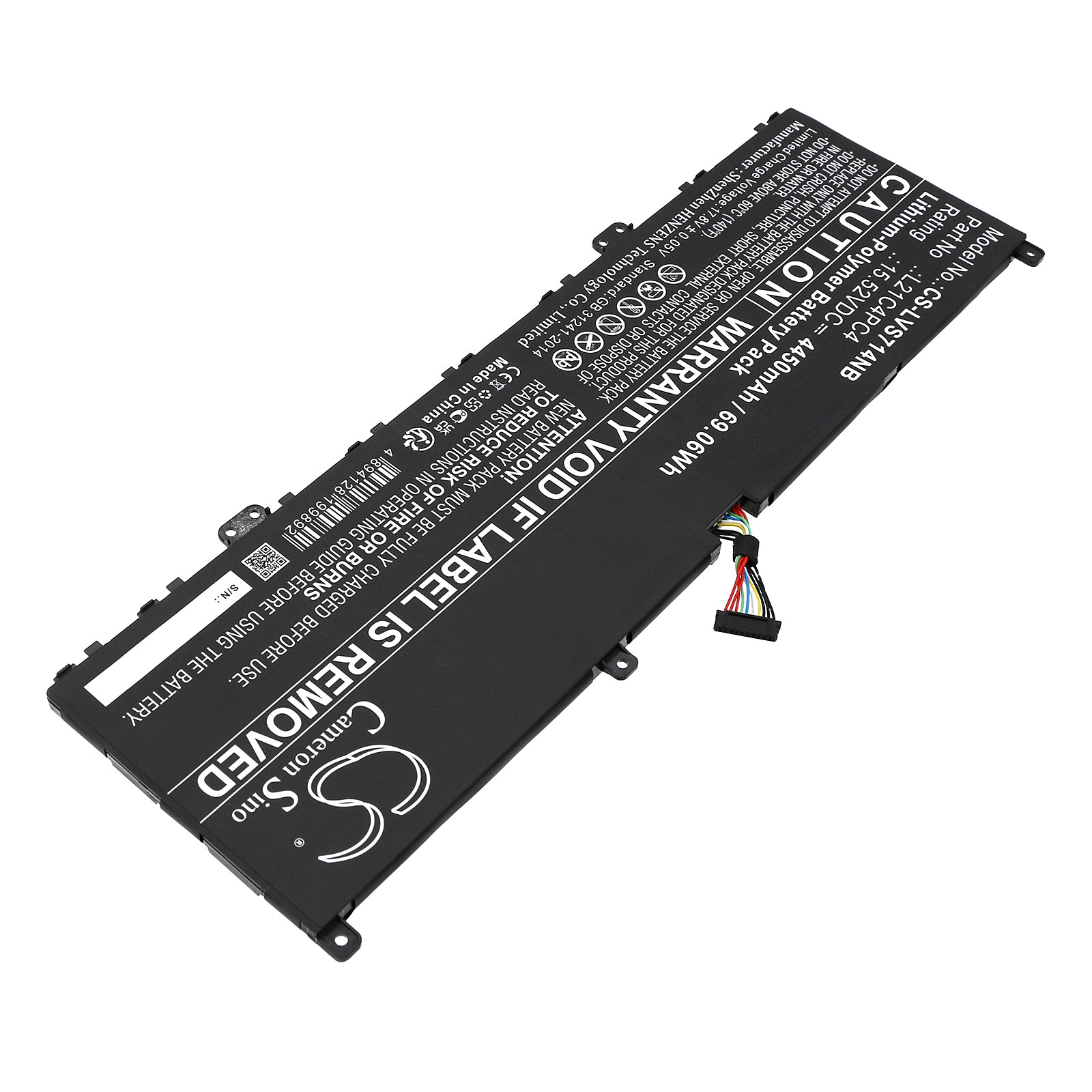 Li-Polymer, Notebook, Laptop Battery fits Lenovo Yoga Slim 7 Pro 14iap7 82sv00a, Yoga Slim 7 Pro 14iap7 82sv00a, 15.52V, 4450mAh Notebook, Laptop Cameron Sino Technology Limited