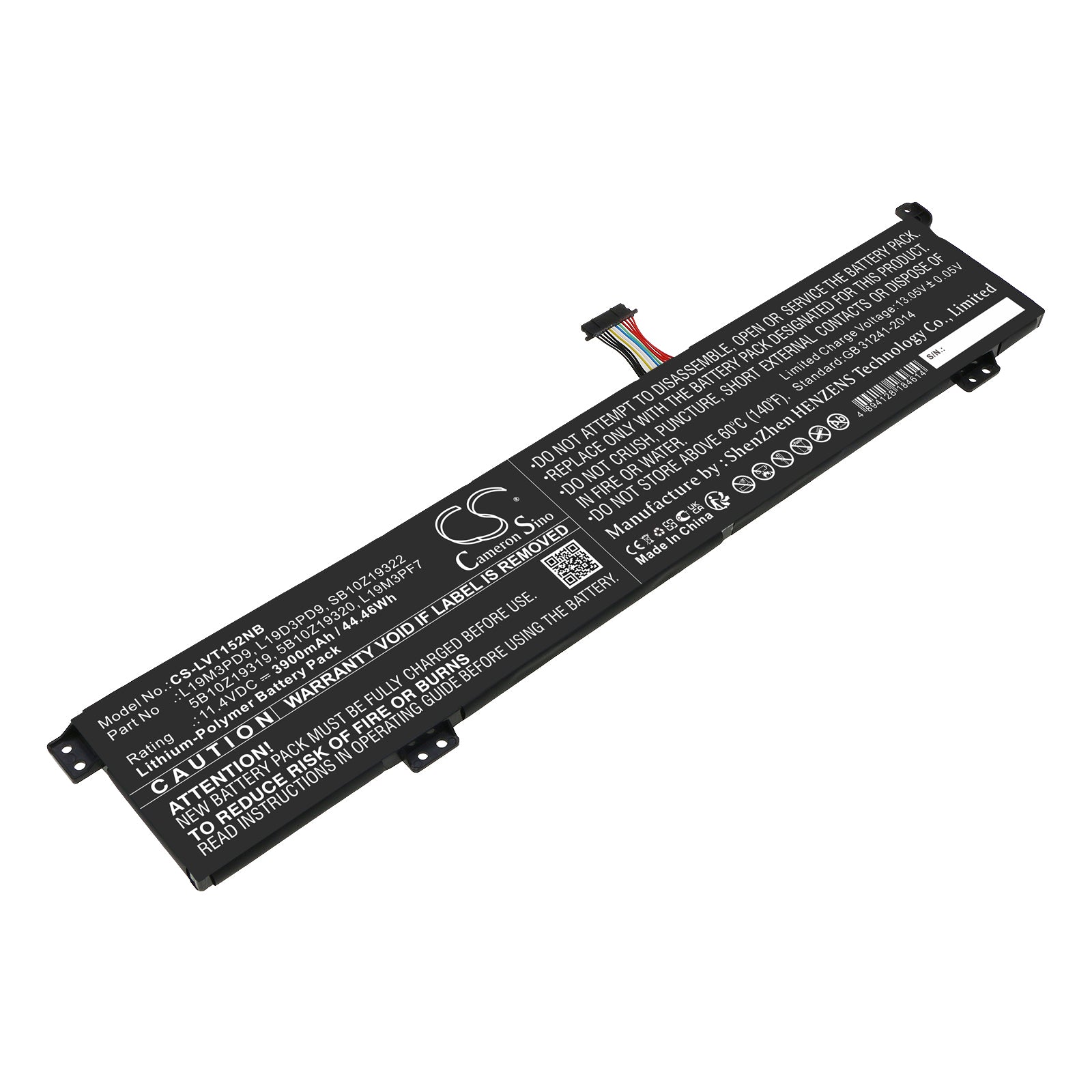 Li-Polymer, Notebook, Laptop Battery fits Lenovo Thinkbook 15p 20v30006fe, Thinkbook 15p 20v30006uk, 11.4V, 3900mAh Notebook, Laptop Cameron Sino Technology Limited