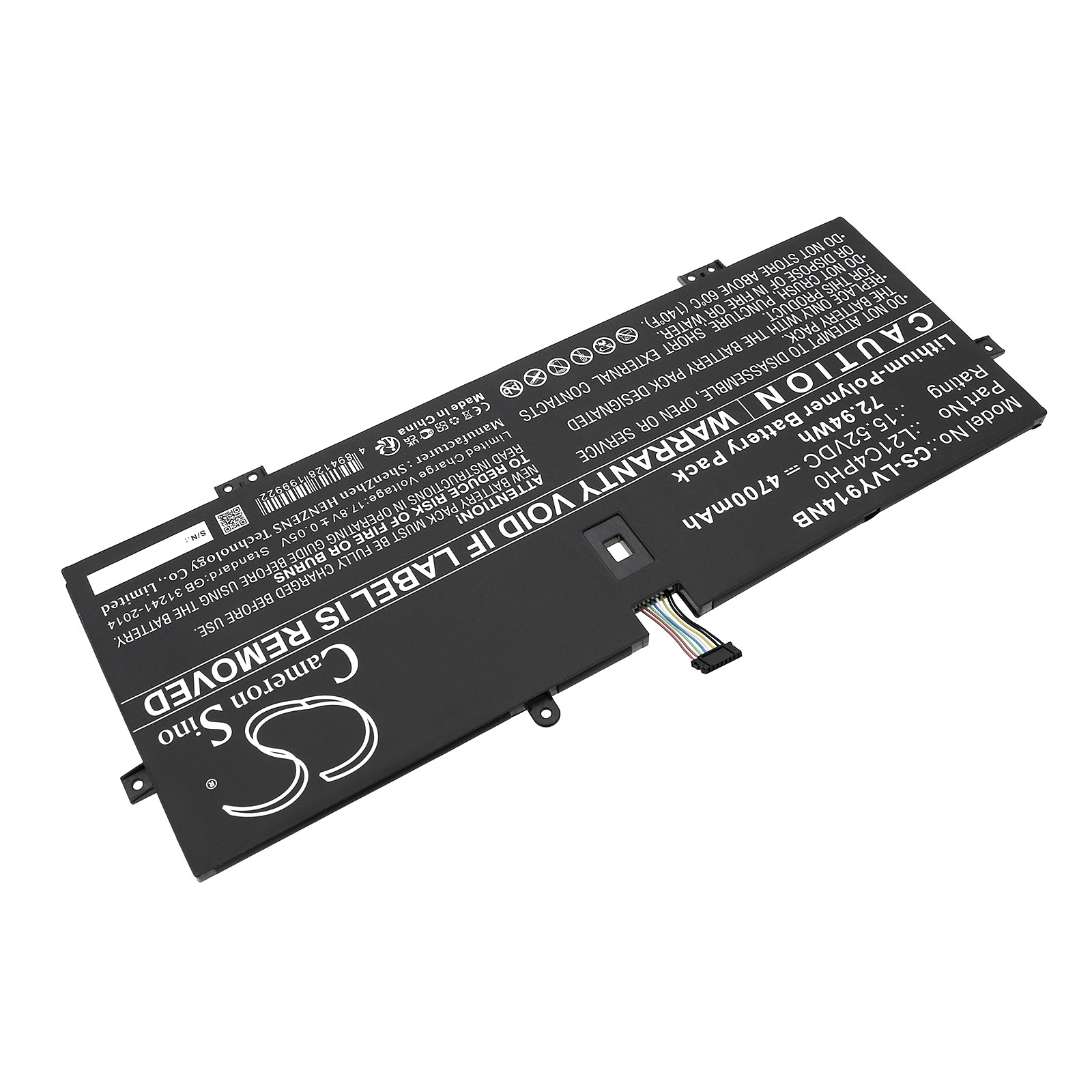 Li-Polymer, Notebook, Laptop Battery fits Lenovo 82lu0005sb, 82lu000cmj, 15.52V, 4700mAh Notebook, Laptop Cameron Sino Technology Limited