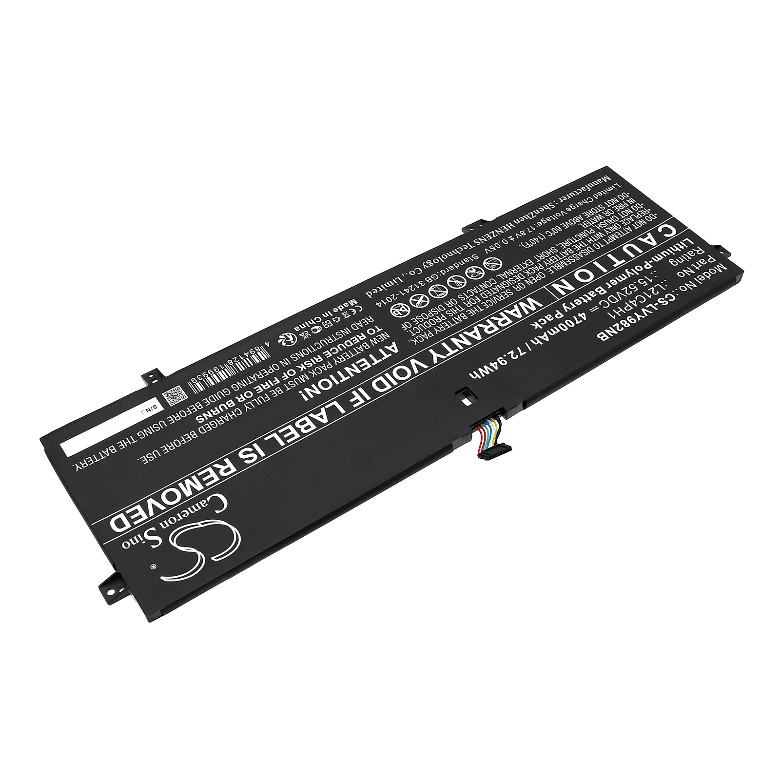 Li-Polymer, Notebook, Laptop Battery fits Lenovo Yoga Slim 9 14iap7 82t00002sp, Yoga Slim 9 14iap7 82t00003ge, 15.52V, 4700mAh Notebook, Laptop Cameron Sino Technology Limited