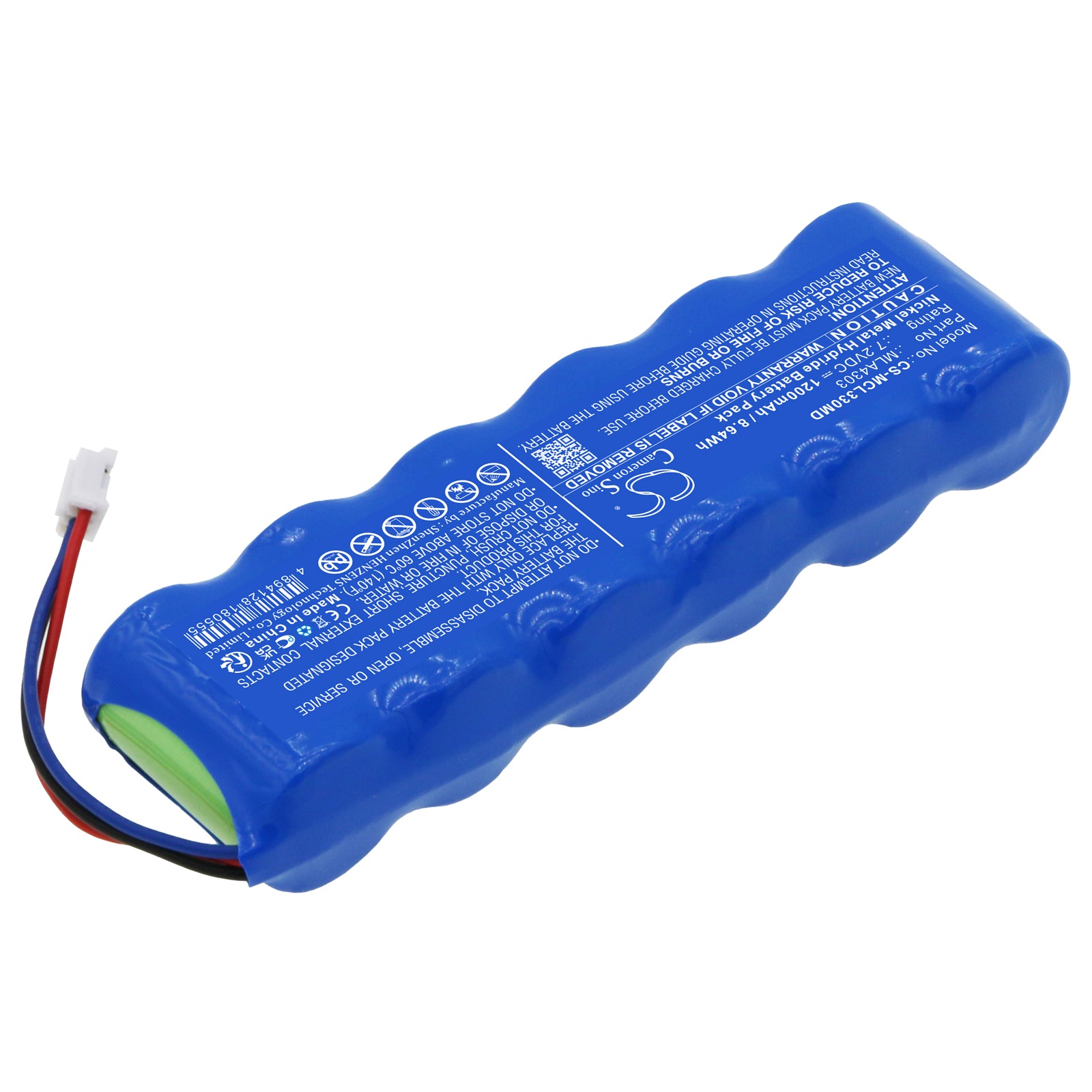 Ni-MH, Medical Battery fits Micro Medical Microlab 3300 Pulmonary Functi, Microlab 3300 Spirometer, 7.2V, 1200mAh Medical Cameron Sino Technology Limited