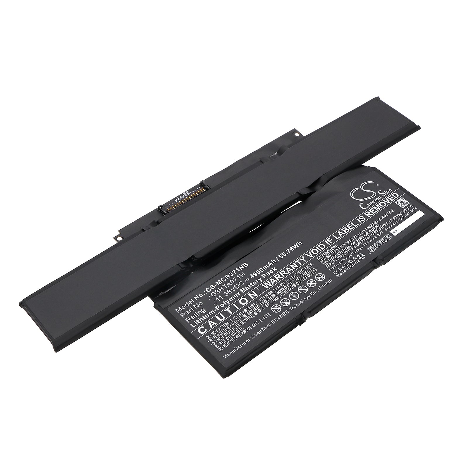 Li-Polymer, Notebook, Laptop Battery fits Microsoft Surface Laptop Studio 1964, Surface Laptop Studio 1964 14., 11.38V, 4900mAh Notebook, Laptop Cameron Sino Technology Limited
