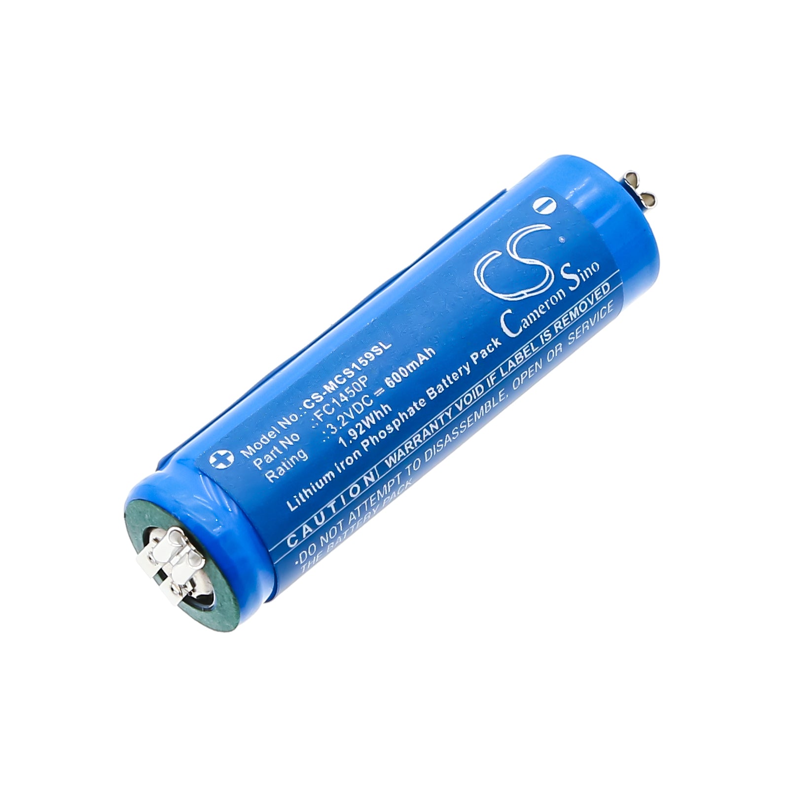 3.2V, LiFePO4, 600mAh, Battery fits Moser ChromStyle 1584 Li pro mini, 1.92Wh Shaver Cameron Sino Technology Limited