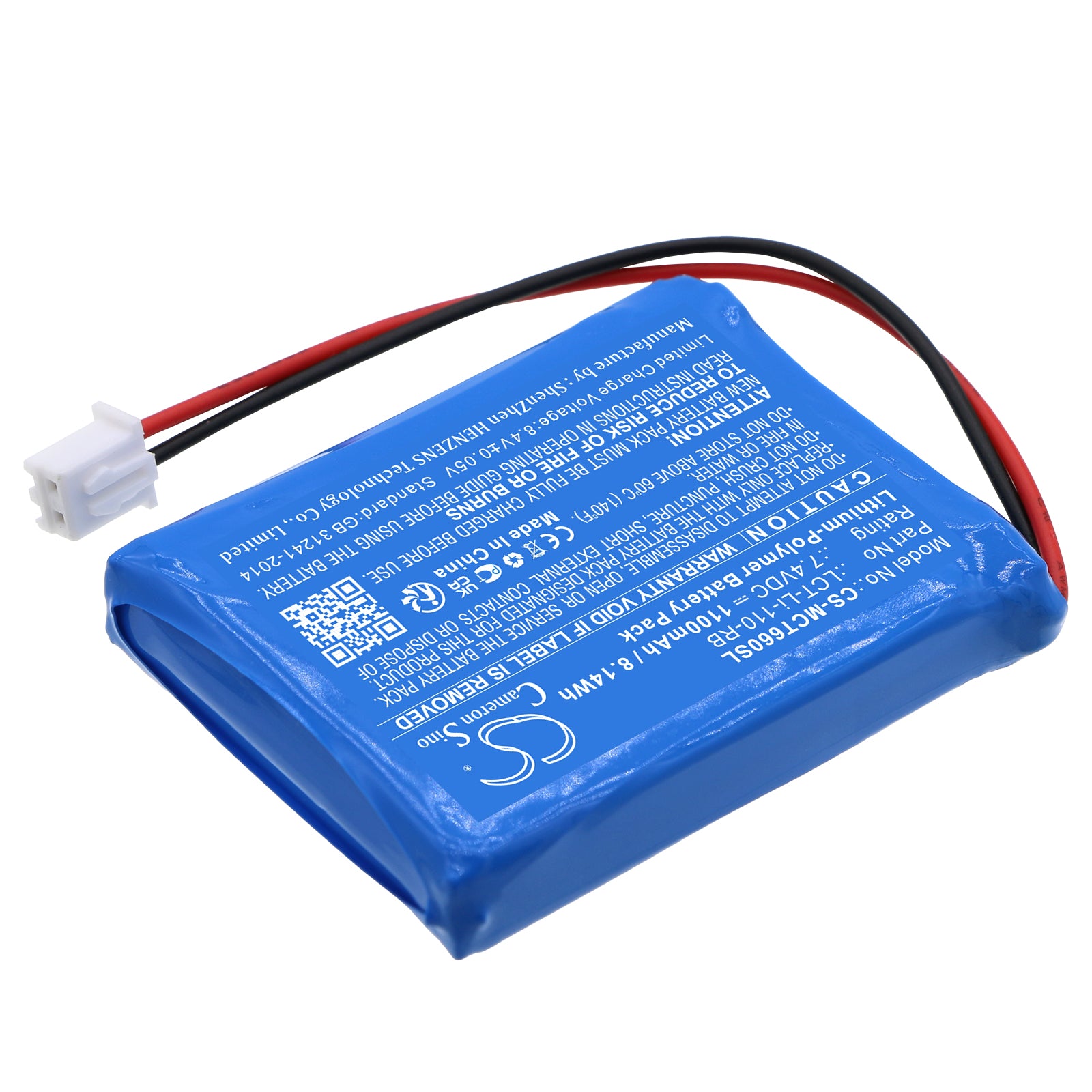 Li-Polymer, Electronic Scales Battery fits Tree Lct-li-110, Lct-li-16, 7.4V, 1100mAh Electronic Scales Cameron Sino Technology Limited