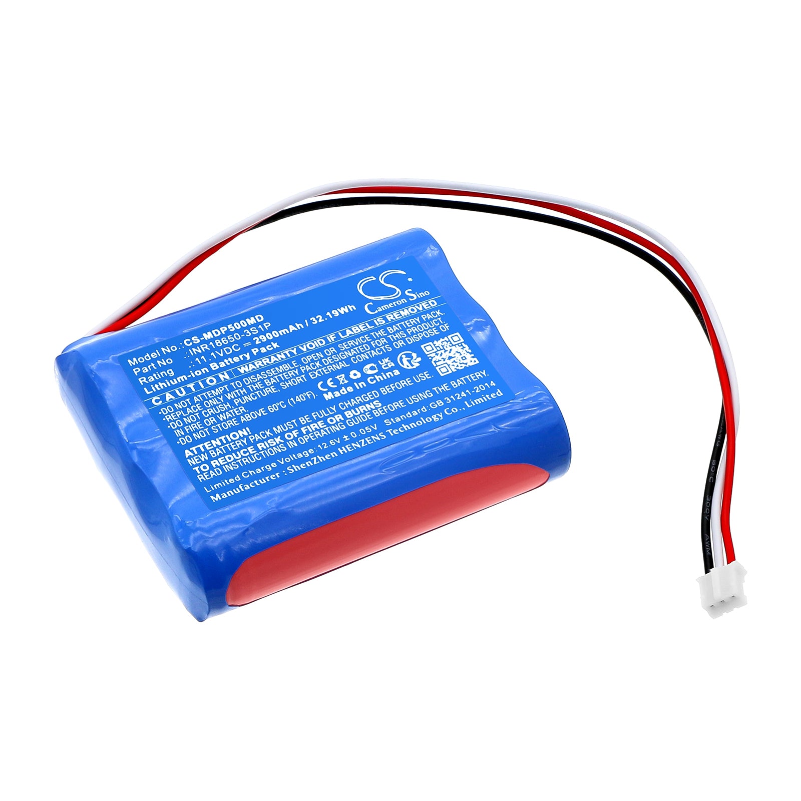 Li-ion, Medical Battery fits Medcaptain Hp-30, Hp-30 Syringe Pump, 11.1V, 2900mAh Medical Cameron Sino Technology Limited