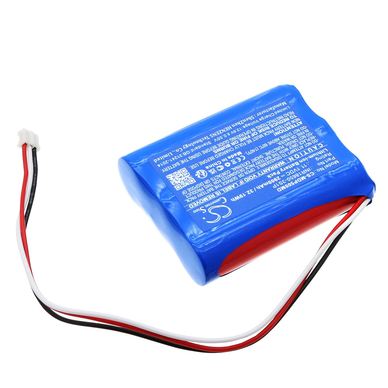 Li-ion, Medical Battery fits Medcaptain Hp-30, Hp-30 Syringe Pump, 11.1V, 2900mAh Medical Cameron Sino Technology Limited