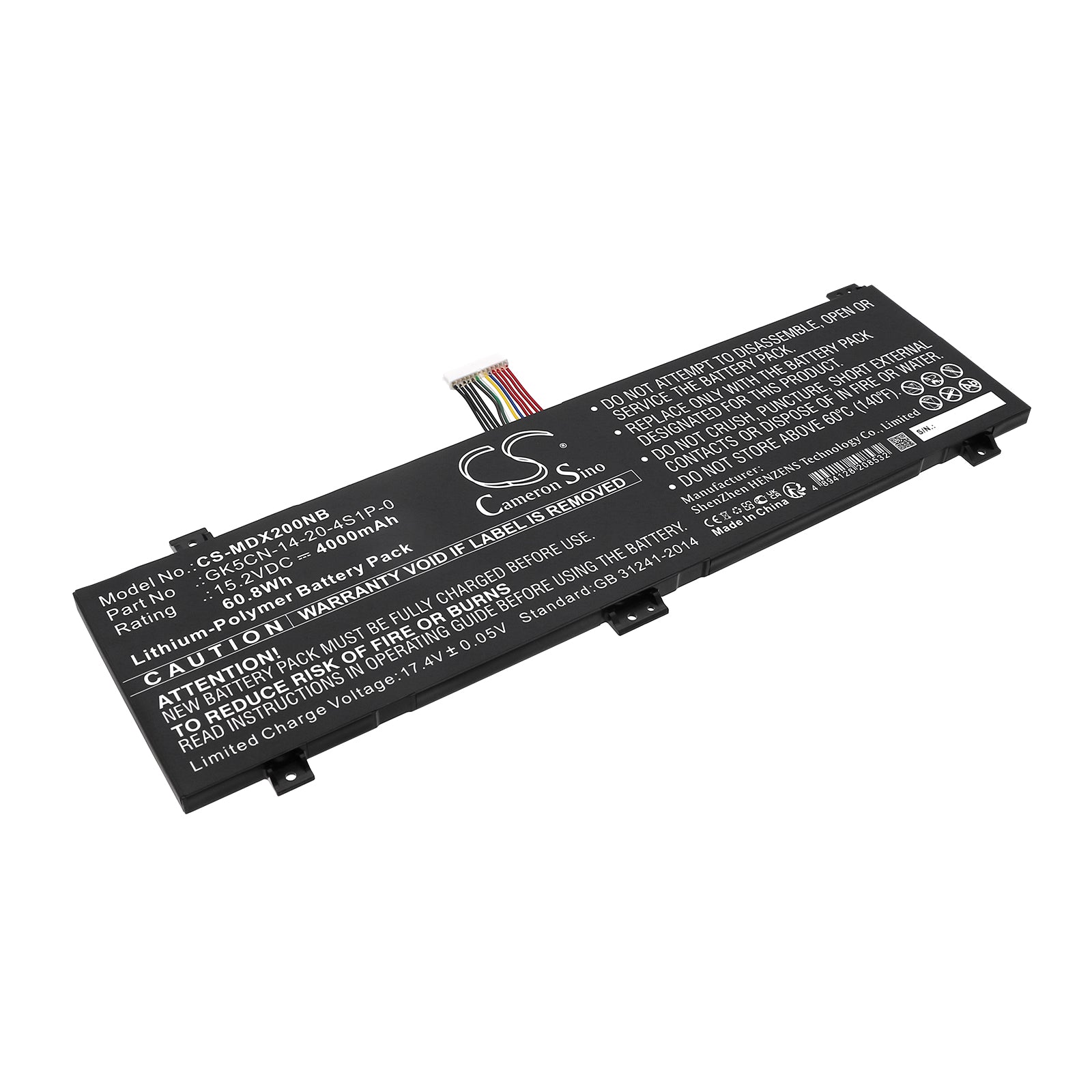 Li-Polymer, Notebook, Laptop Battery fits Maingear Vector 15, Tongfang Gk5cq7z, 15.2V, 4000mAh Notebook, Laptop Cameron Sino Technology Limited