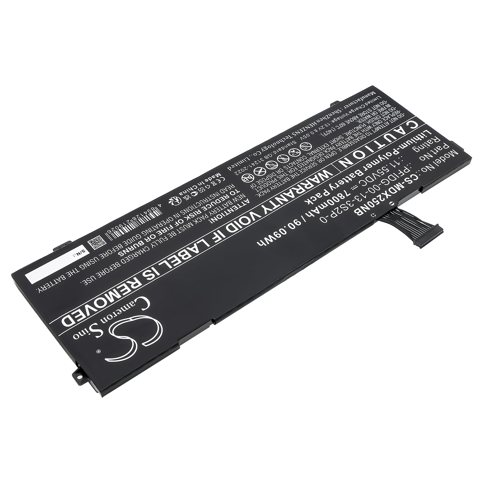 11.55V, Li-Polymer, 7800mAh, Battery fits Schenker S1 Plus, VIA 15 | Uniwill GM7AG8P, 90.09Wh Notebook, Laptop Cameron Sino Technology Limited