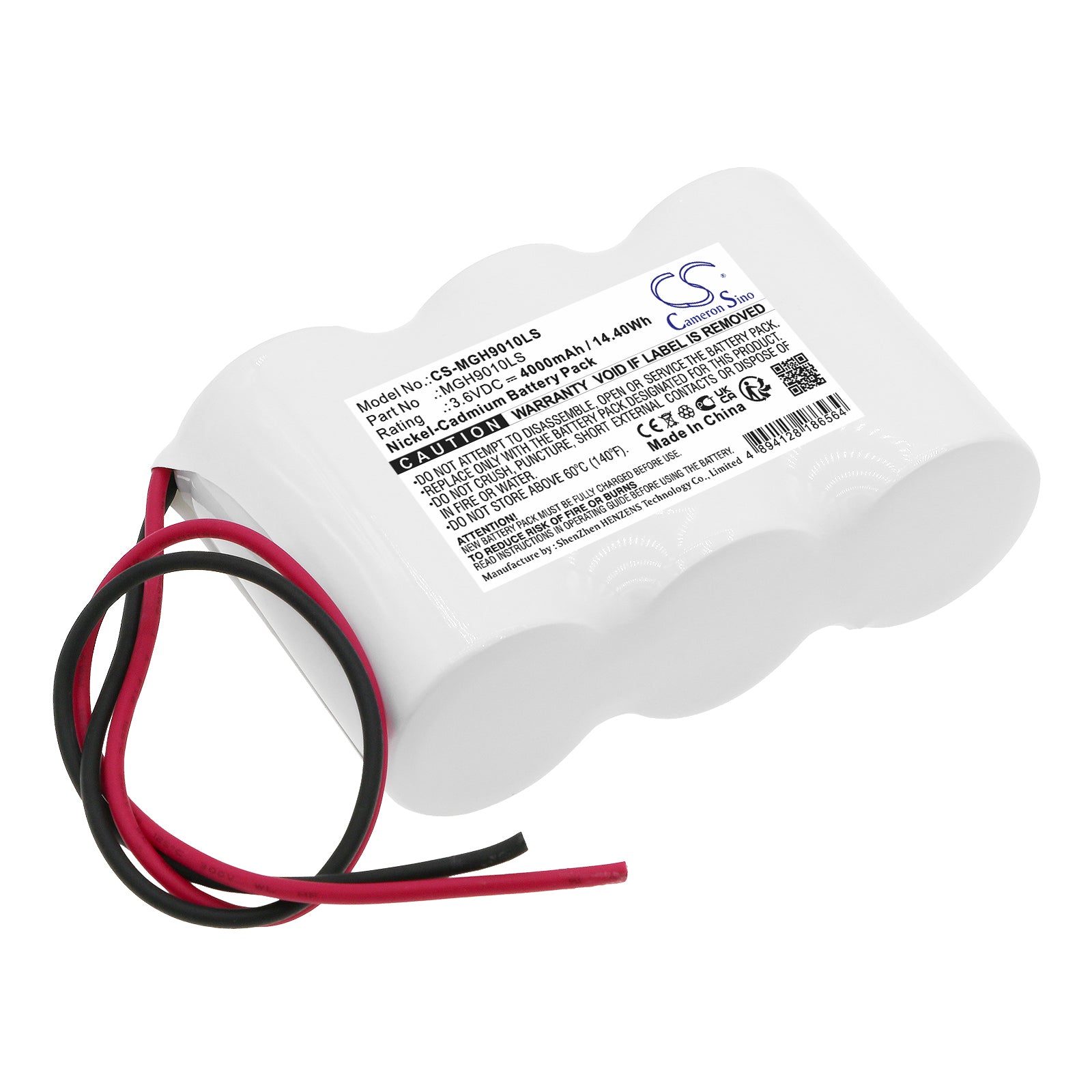 3.6V NiCd 4000mAh Emergency Lighting Battery Fits Emergency Lighting System 14.4Wh Emergency Lighting Cameron Sino Technology Limited