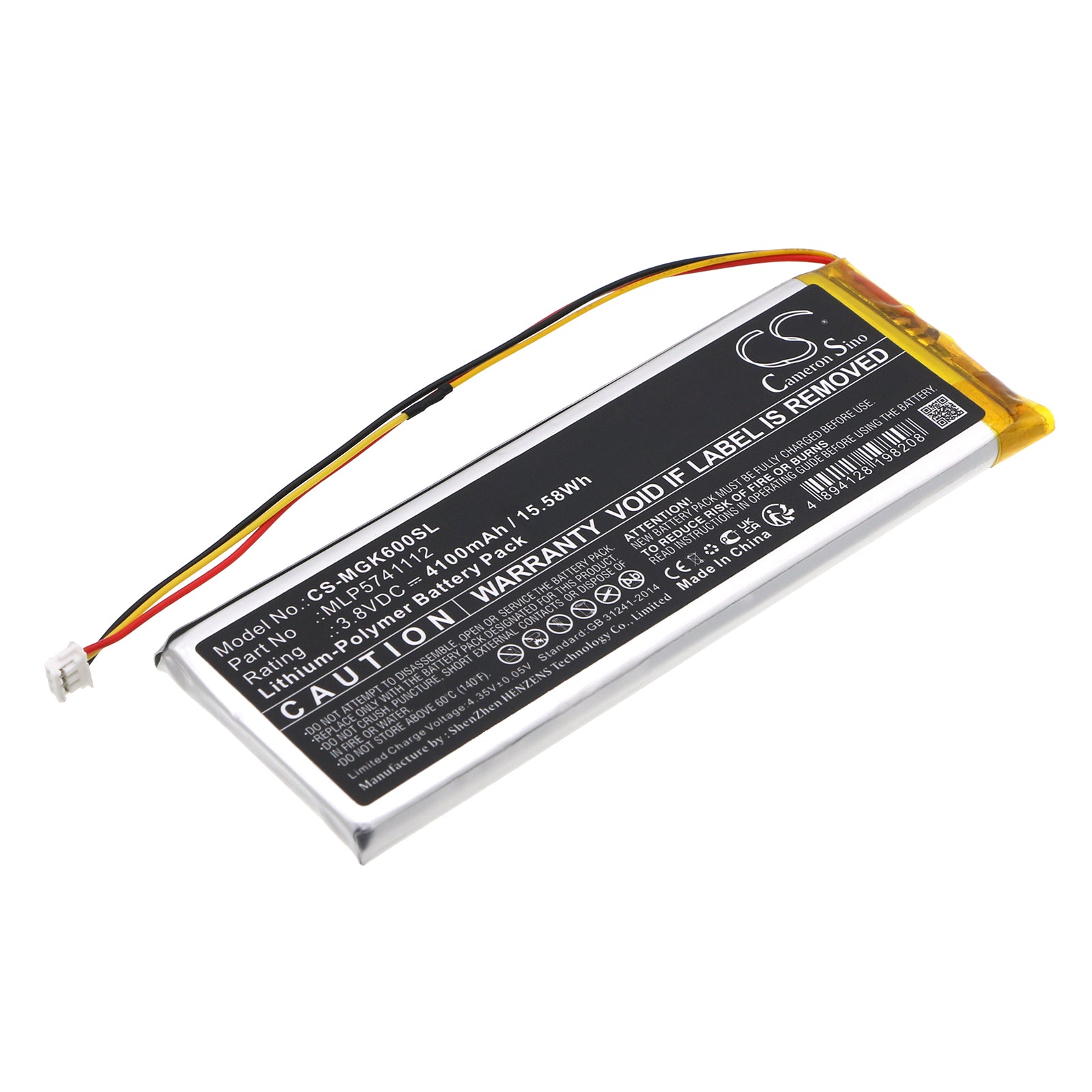 Li-Polymer, Keyboard,Mouse Battery fits Melgeek Mojo60, 3.8V, 4100mAh Keyboard,Mouse Cameron Sino Technology Limited