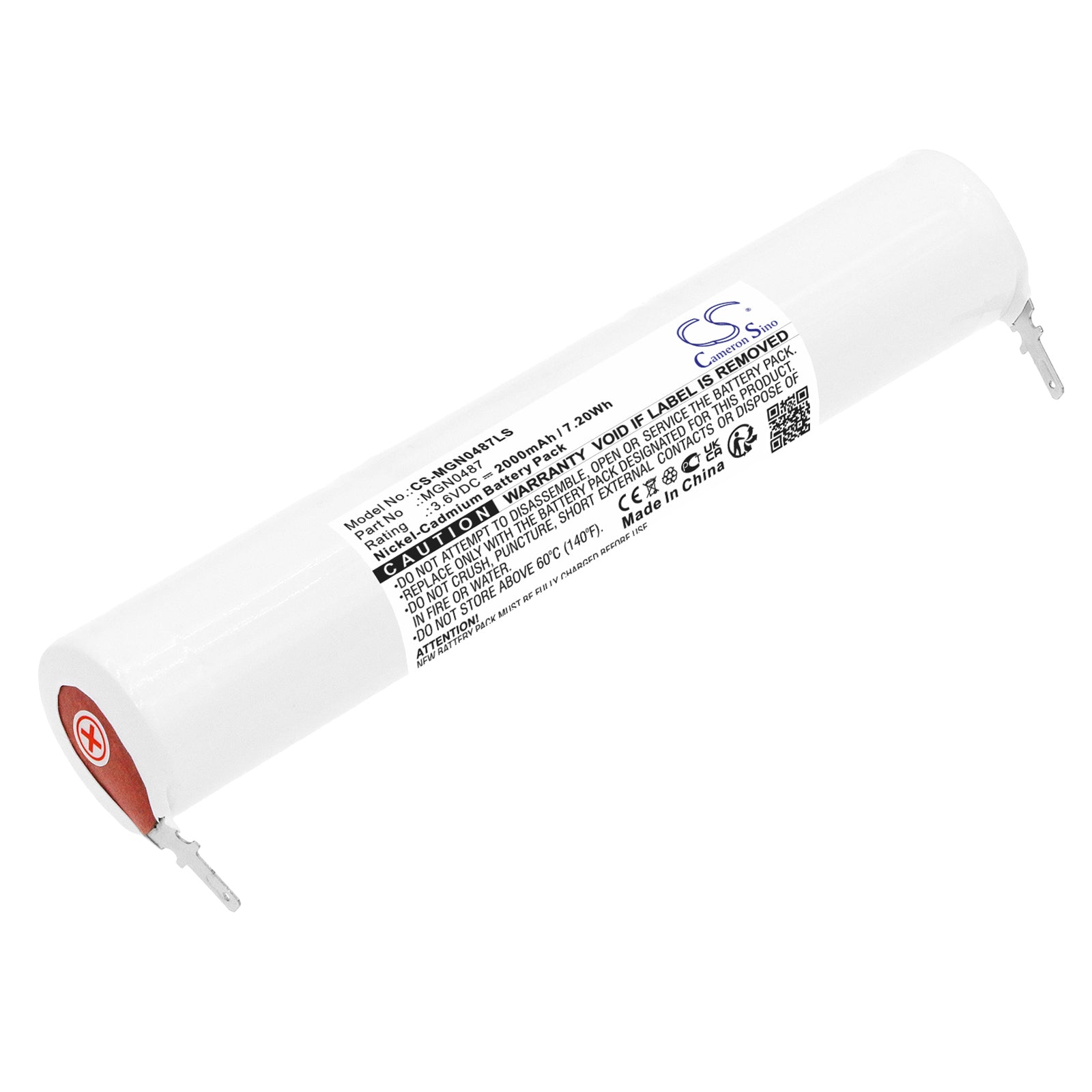 Ni-CD, Emergency Lighting Battery fits Schneider 134896, 186002, 3.6V, 2000mAh Emergency Lighting Cameron Sino Technology Limited