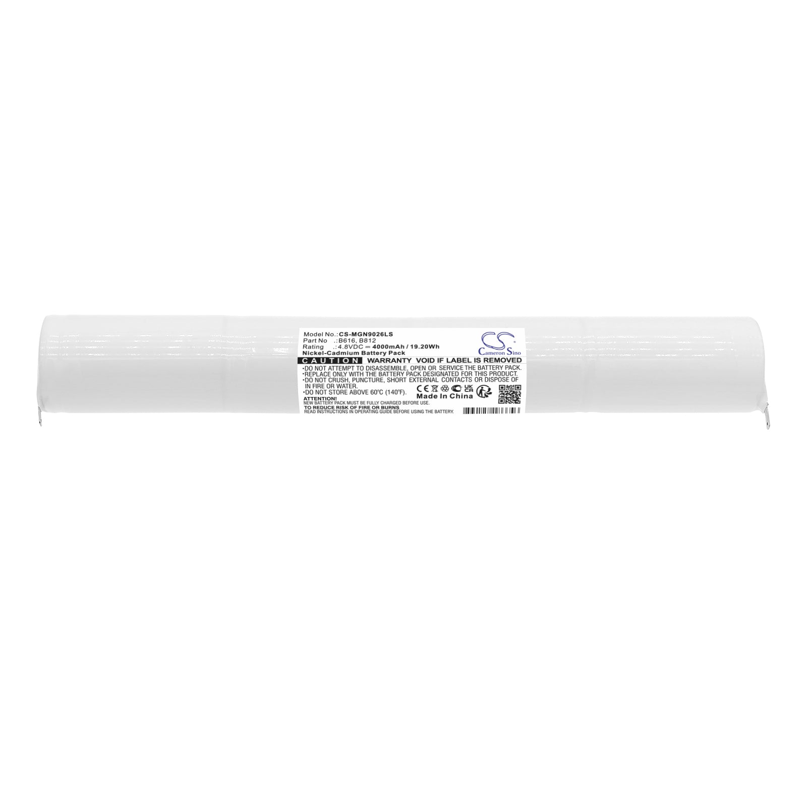 Ni-CD, Emergency Lighting Battery fits Mackwell B616, B812, 4.8V, 4000mAh Emergency Lighting Cameron Sino Technology Limited