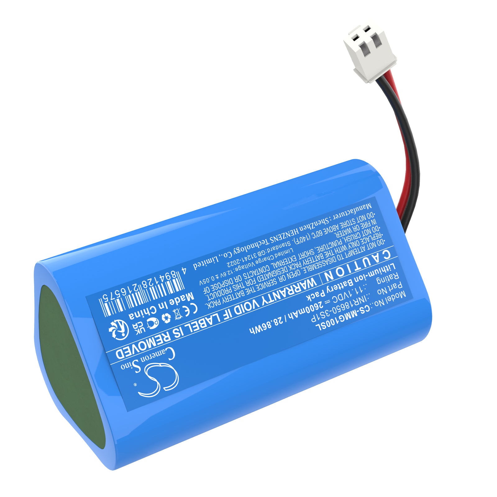 11.1V, Li-ion, 2600mAh, Battery fits Muscle Massage Gun, 28.86Wh Personal Care Cameron Sino Technology Limited
